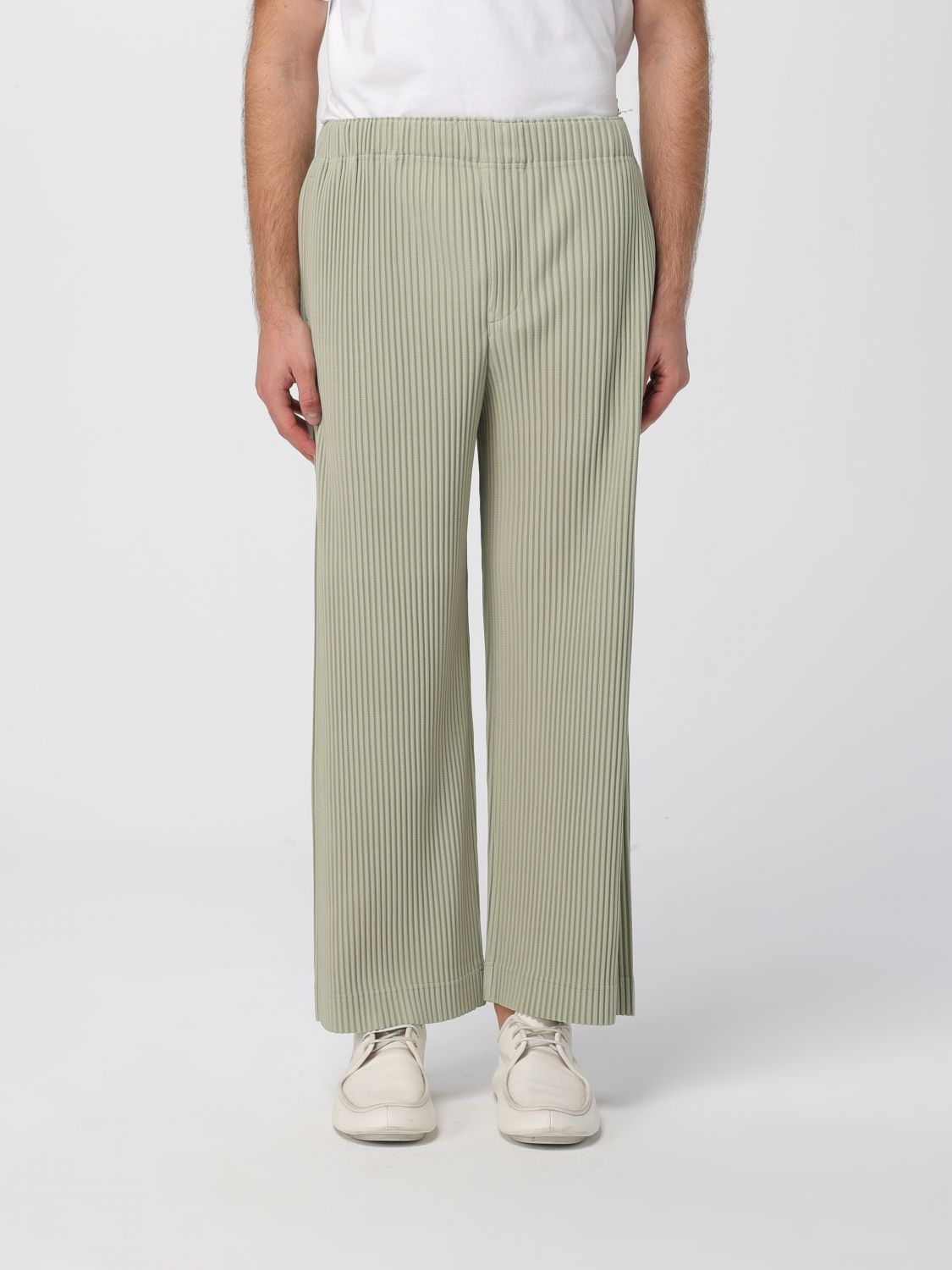 Issey Miyake Pants Homme Plisse' Men Color Green In Green