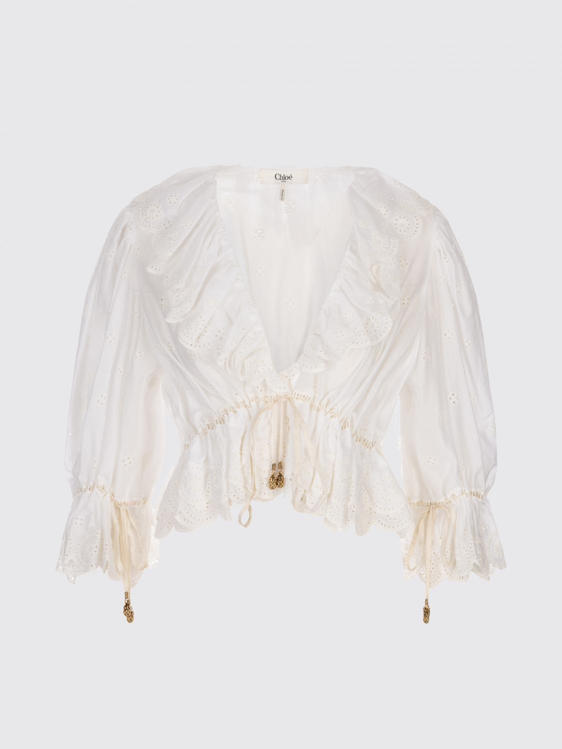 Chloé Top  Woman Color White In Animal Print