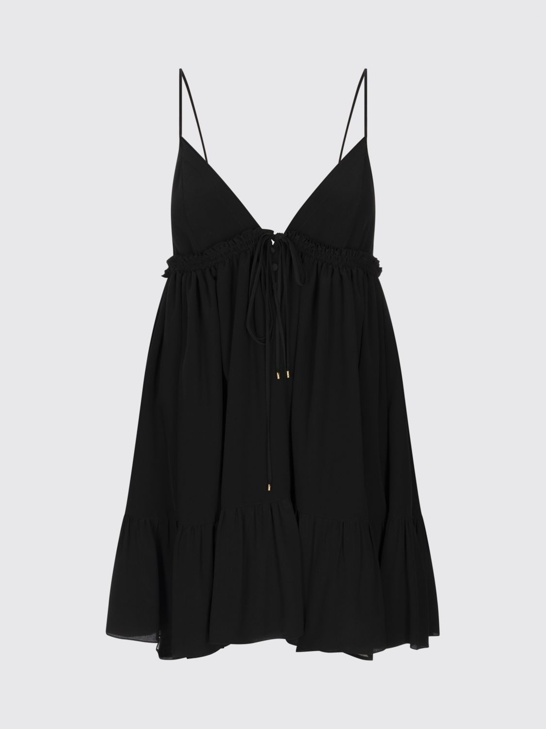 Chloé Silk Camisole Mini Dress In Black