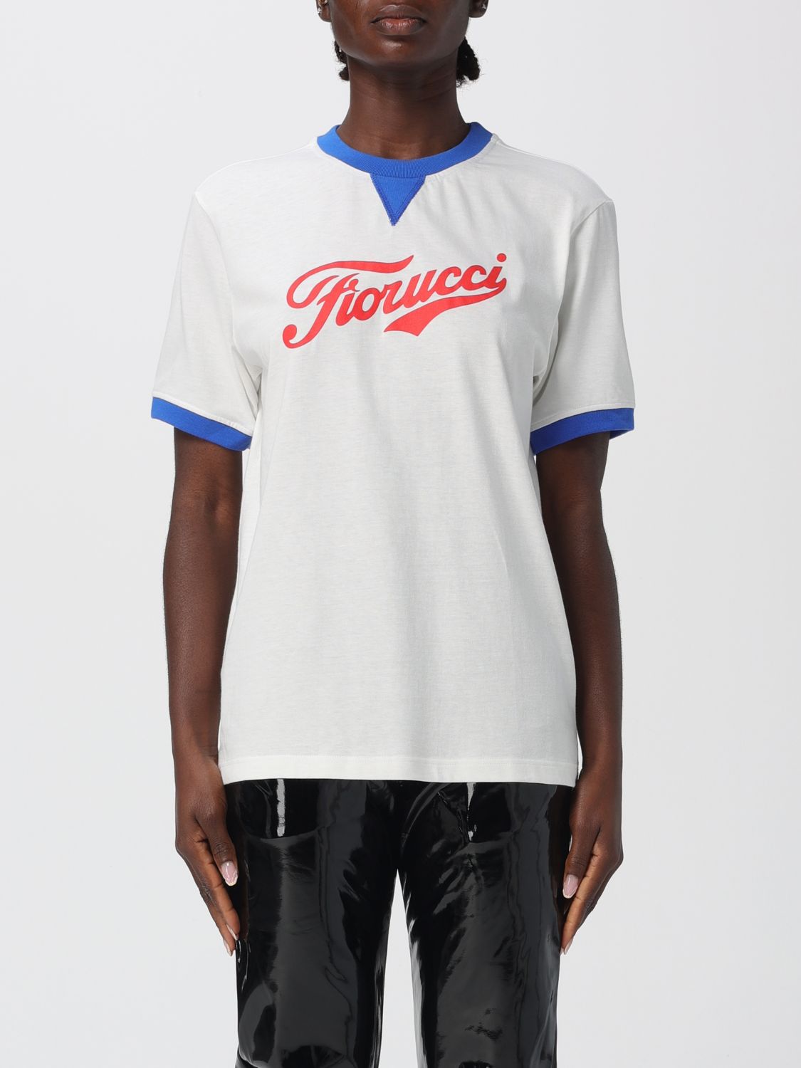 Fiorucci Varsity Logo Regular T-shirt In White