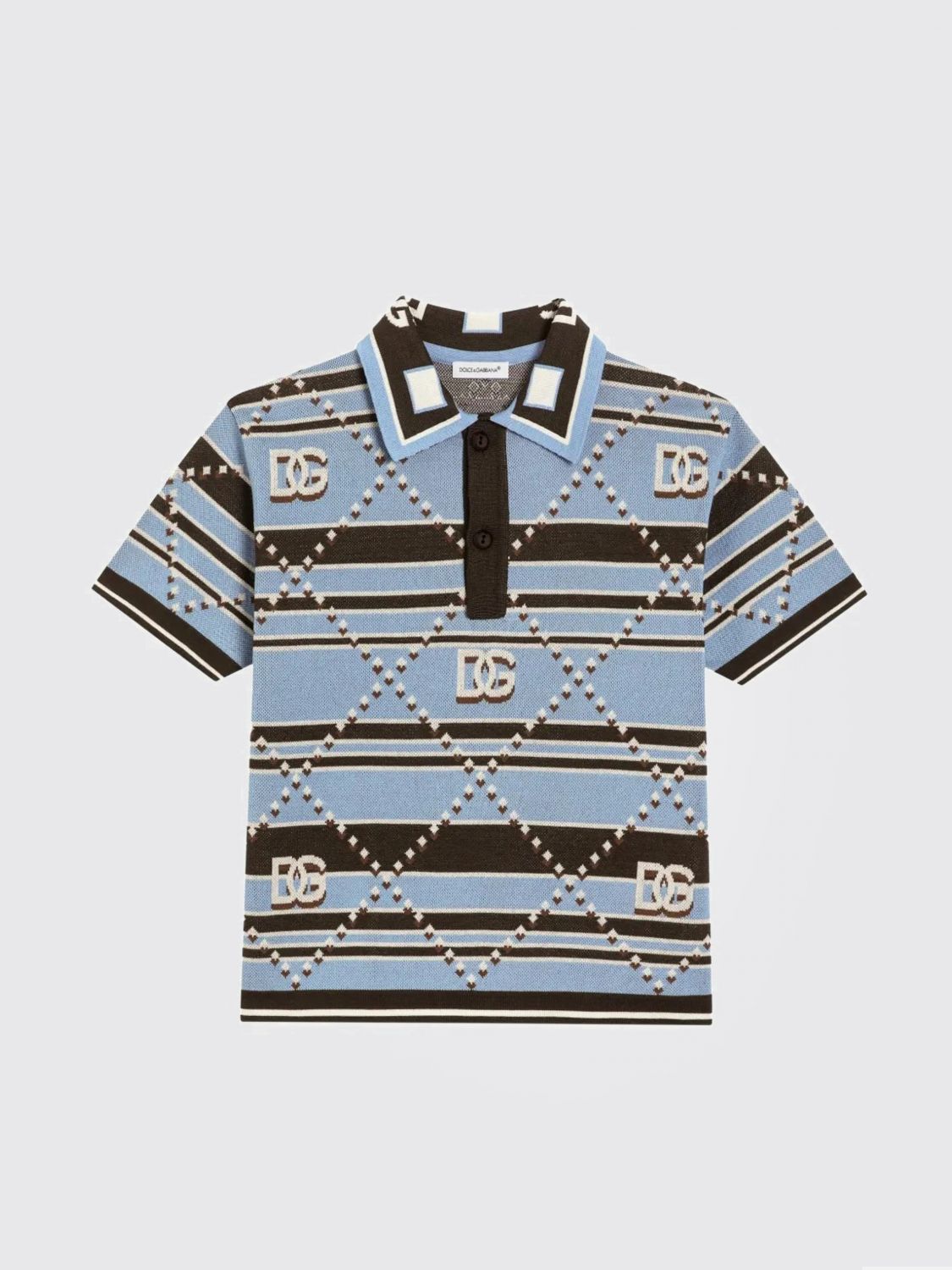 Dolce & Gabbana Cotton Polo Shirt In Blue