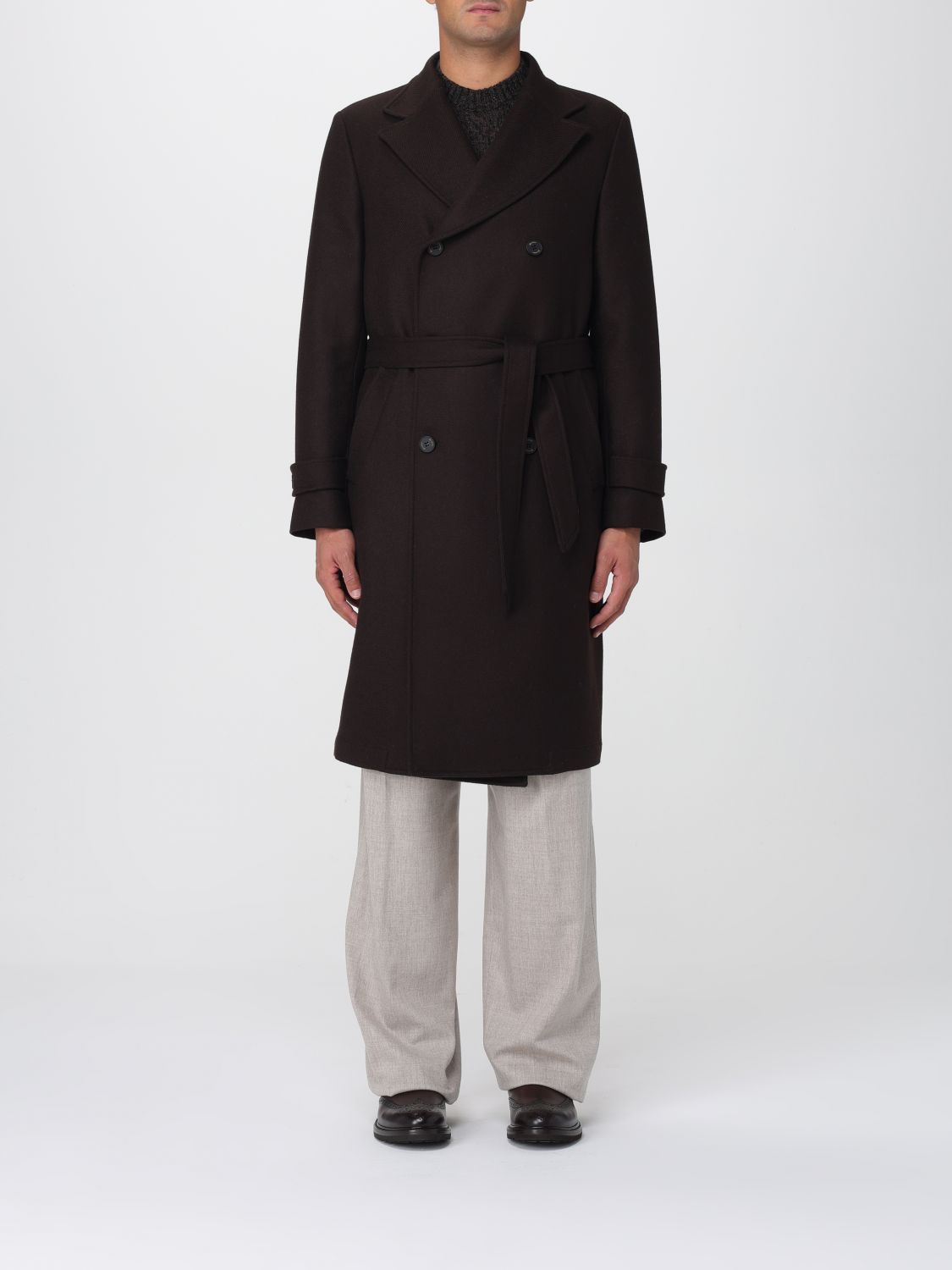 Drumohr Coat  Men Color Brown In Multi