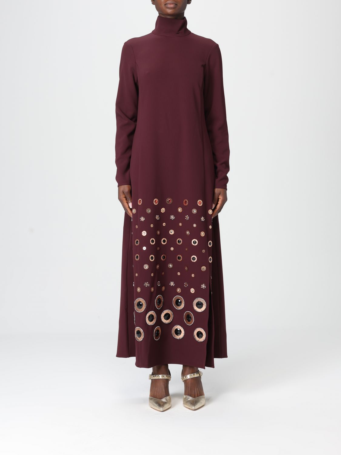Maliparmi Dress Woman Color Burgundy In Brown