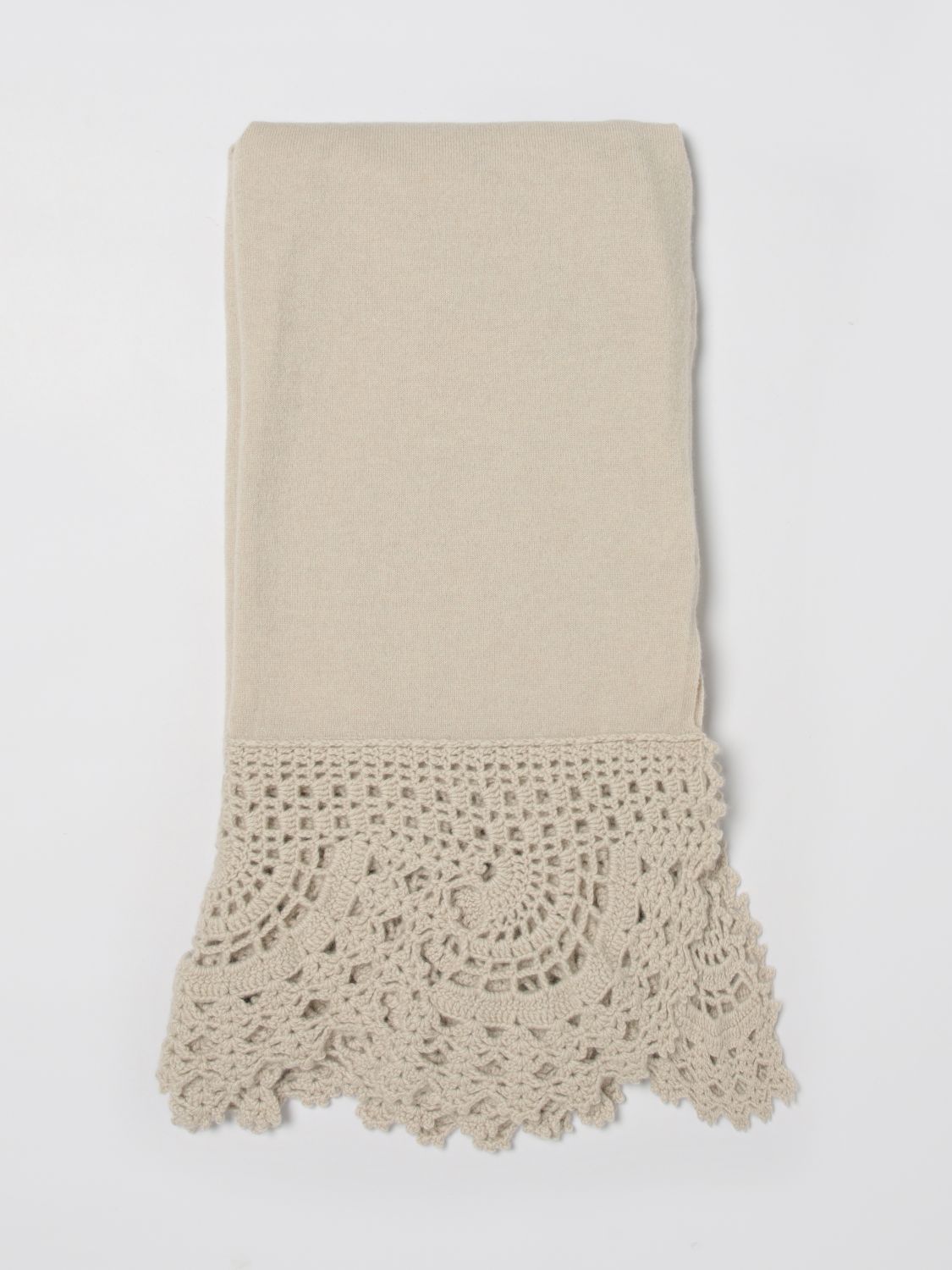 Sciarpa con macramé Drumohr in cashmere