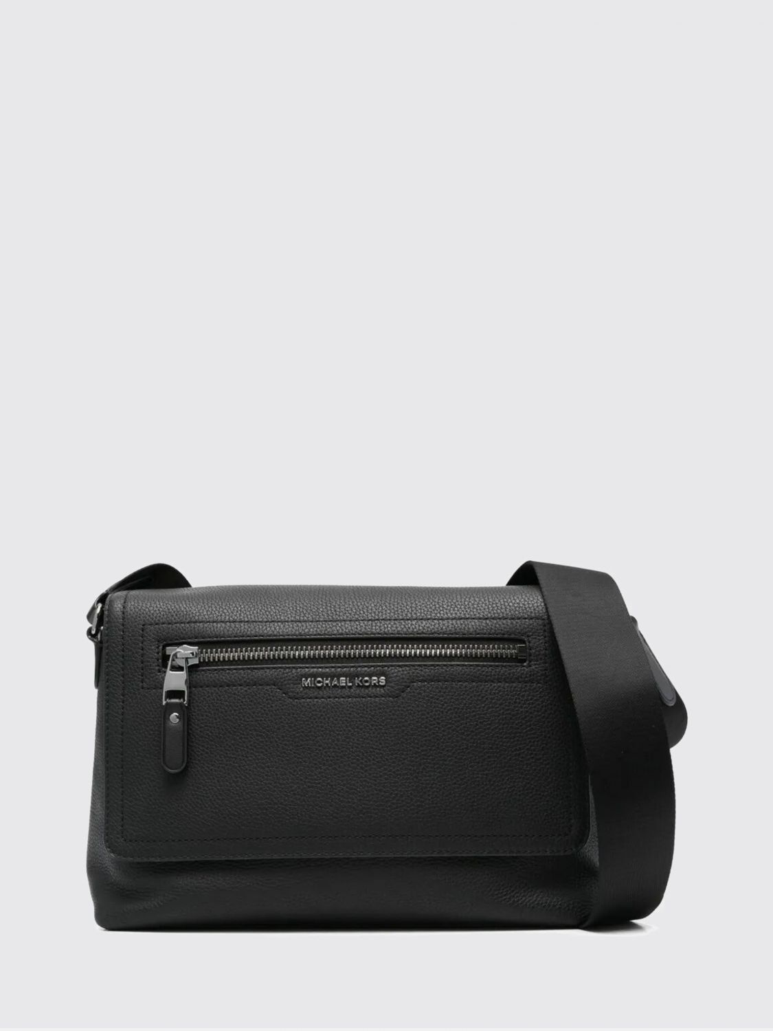 Michael Kors "hudson" Small Flap Messenger Bag In Black