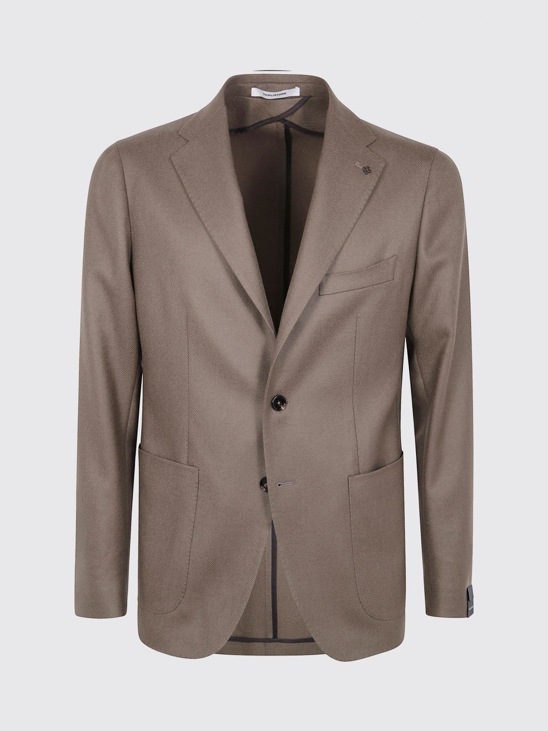 Tagliatore Montecarlo Velluto Tortora 91 Cot 8 Cach 1 Stretch Jackets Brown In Brown