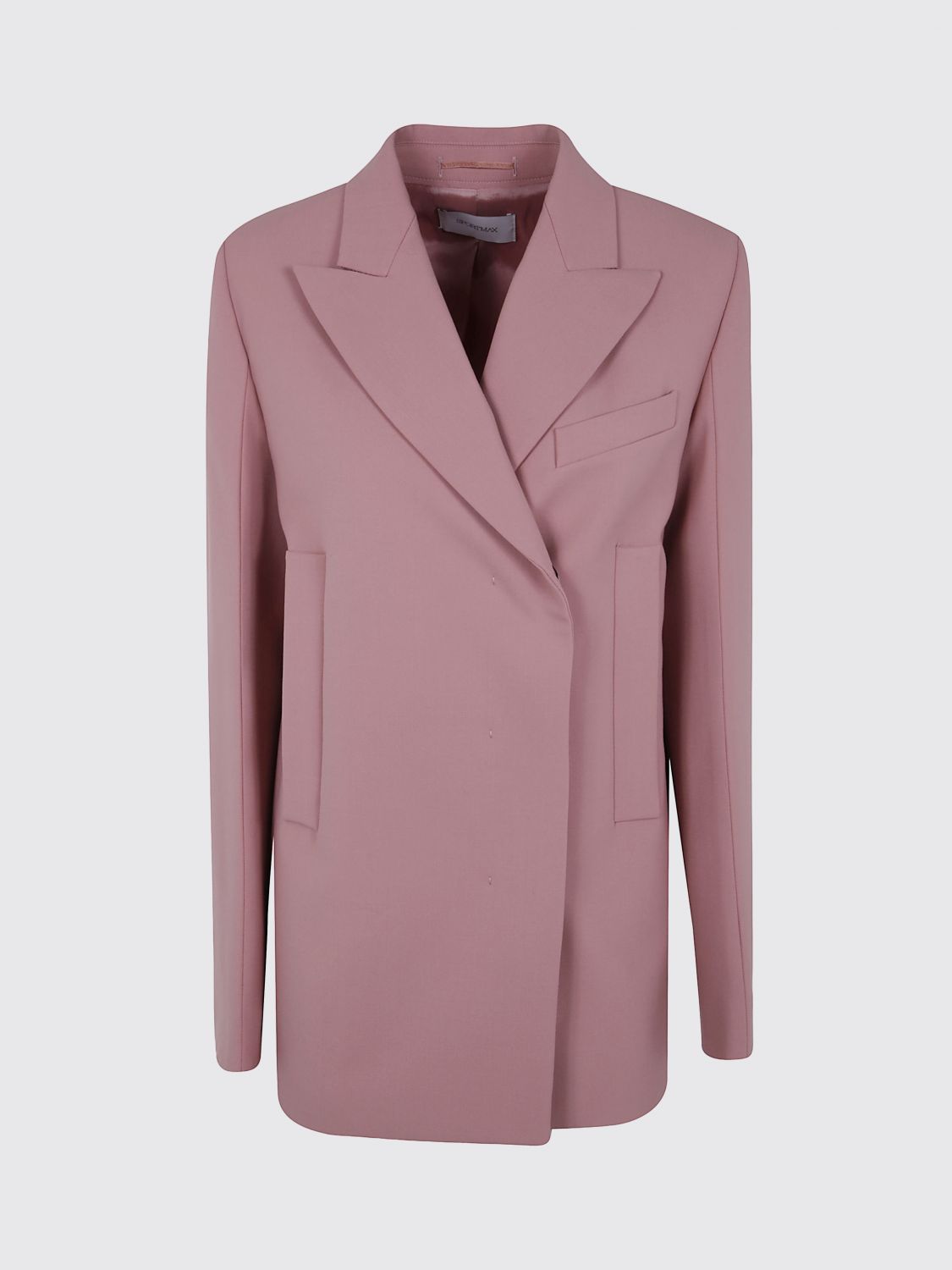 Sportmax Tailored Jacket With Notch Lapels And Pockets In Pink