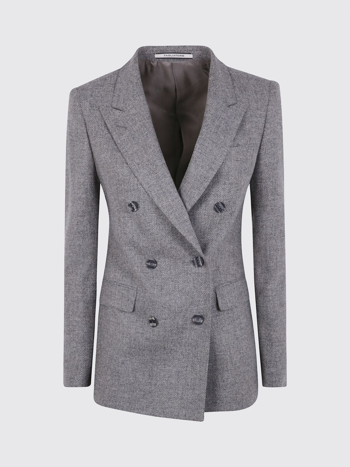 TAGLIATORE Jacket Woman color Grey　タリアトーレ ジャケット ウィメンズ カラー グレー TAGLIATORE