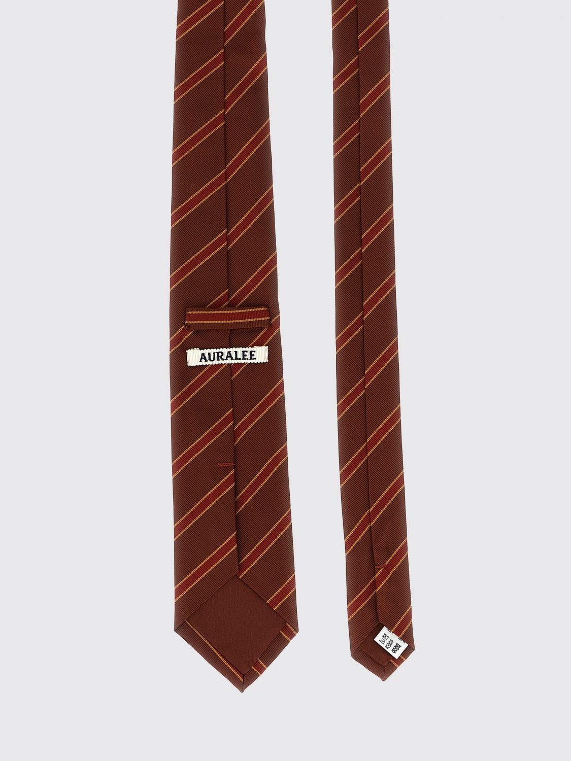 Auralee Bow Tie Men In Burgundy
