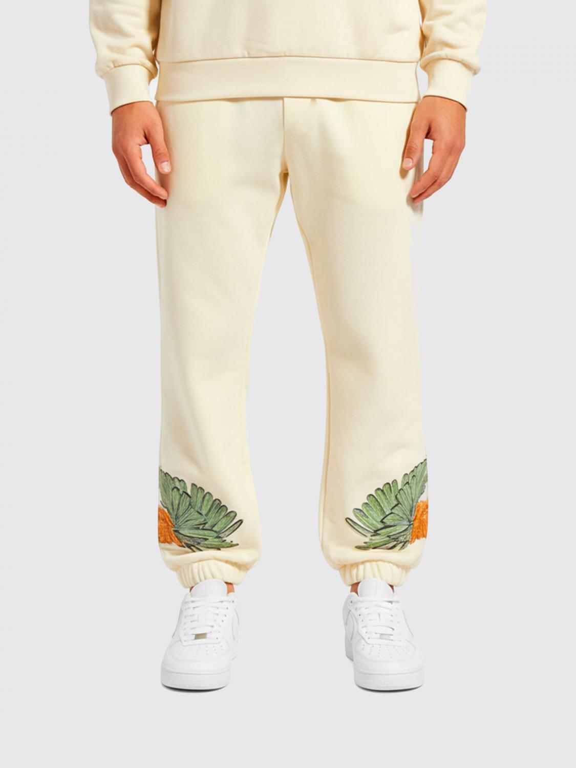 County Of Milan Pants Men Color Cream In Animal Print