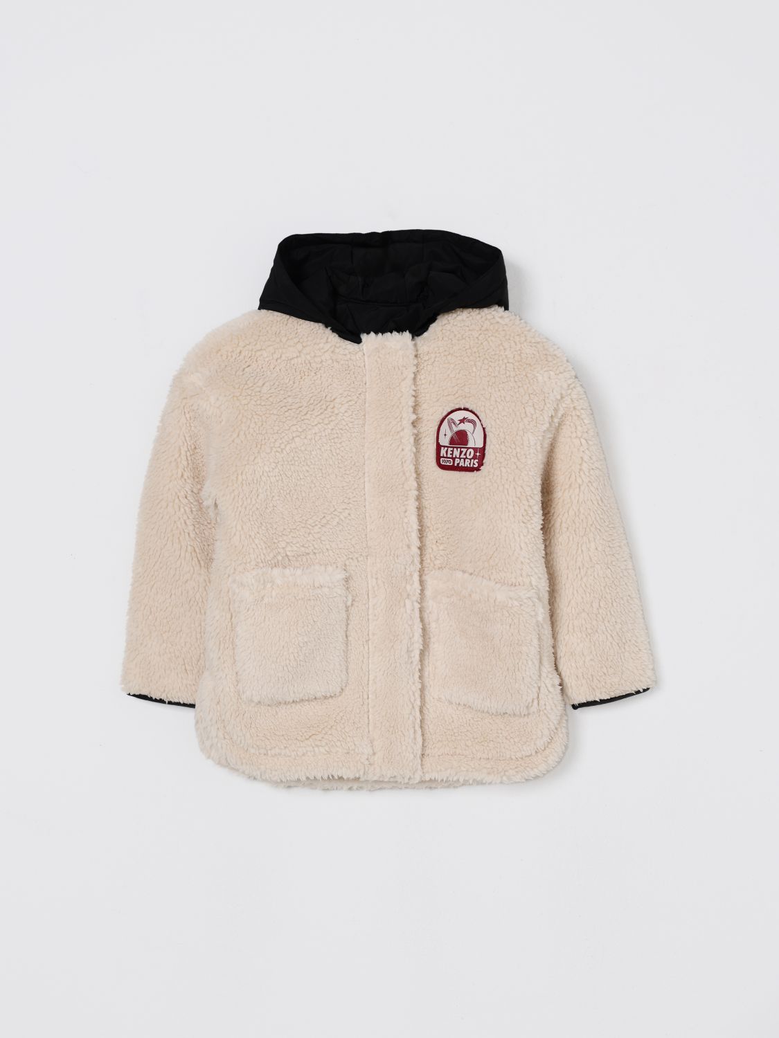 Kenzo Coat Kids Kids Color Beige In Brown