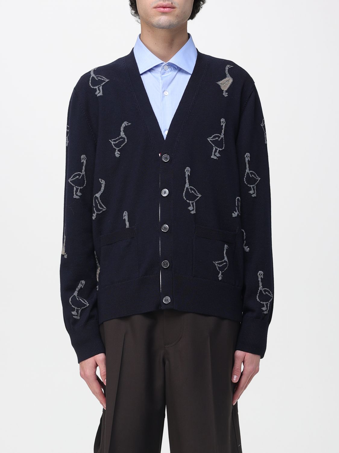 Cardigan di lana vergine Thom Browne
