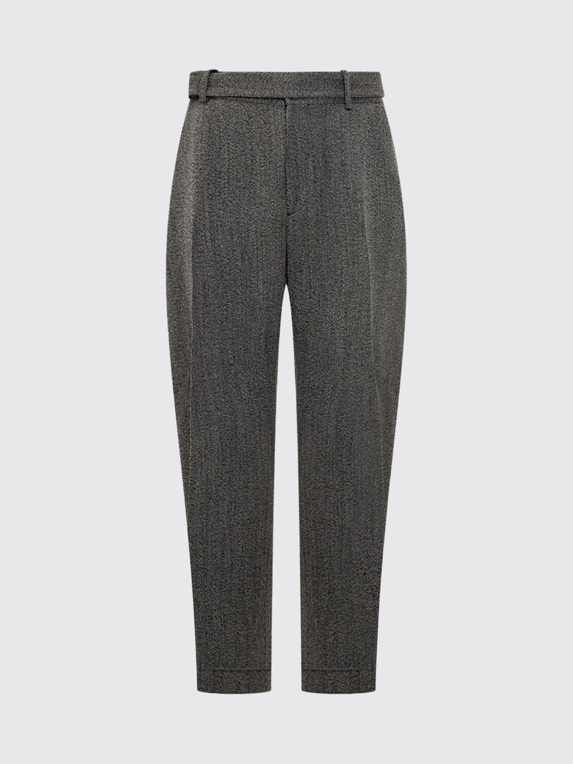 Studio Nicholson Belted Pants Featuring Pleated Design In Gray