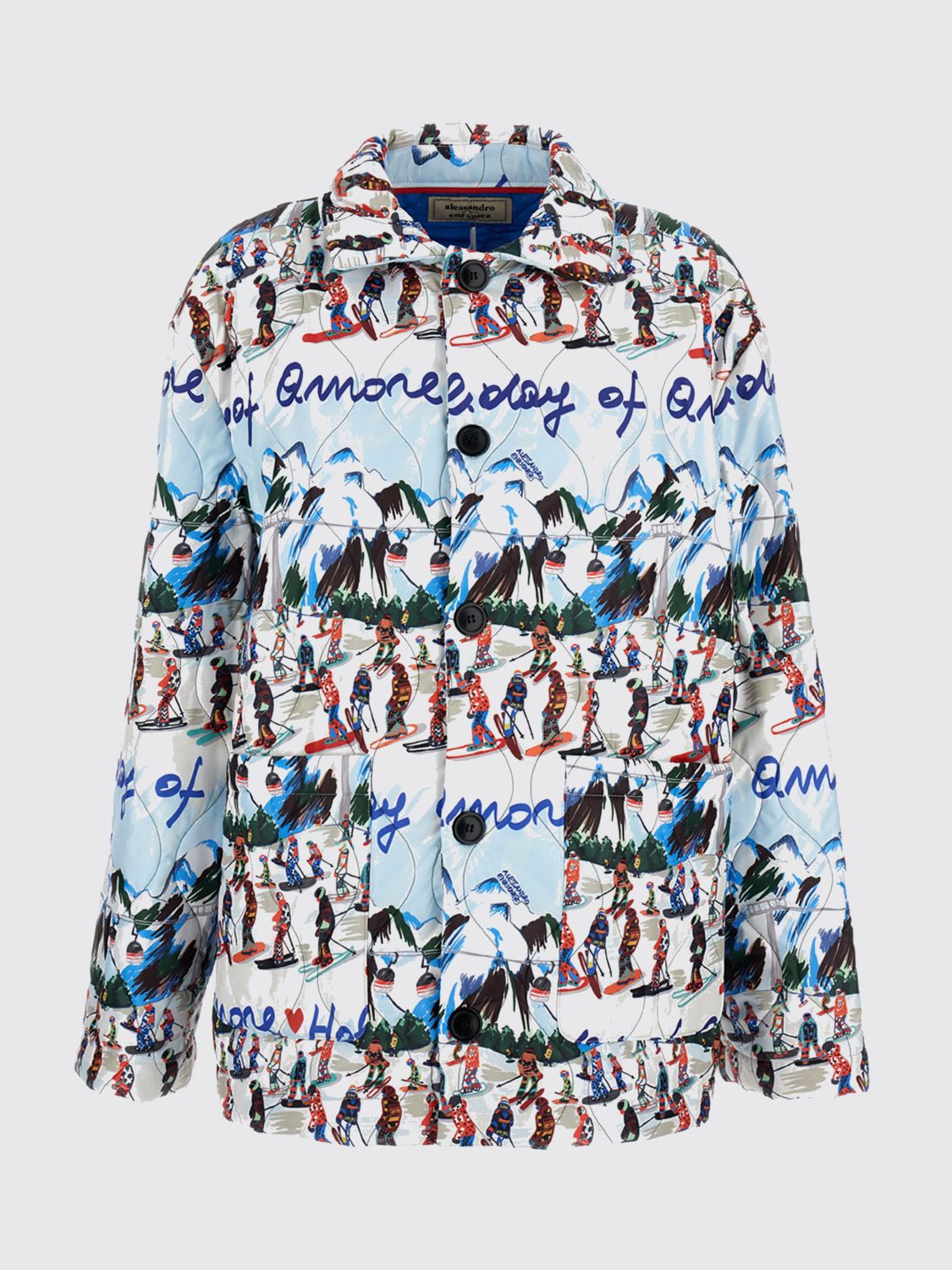 Alessandro Enriquez Quilted Jacket In Multi