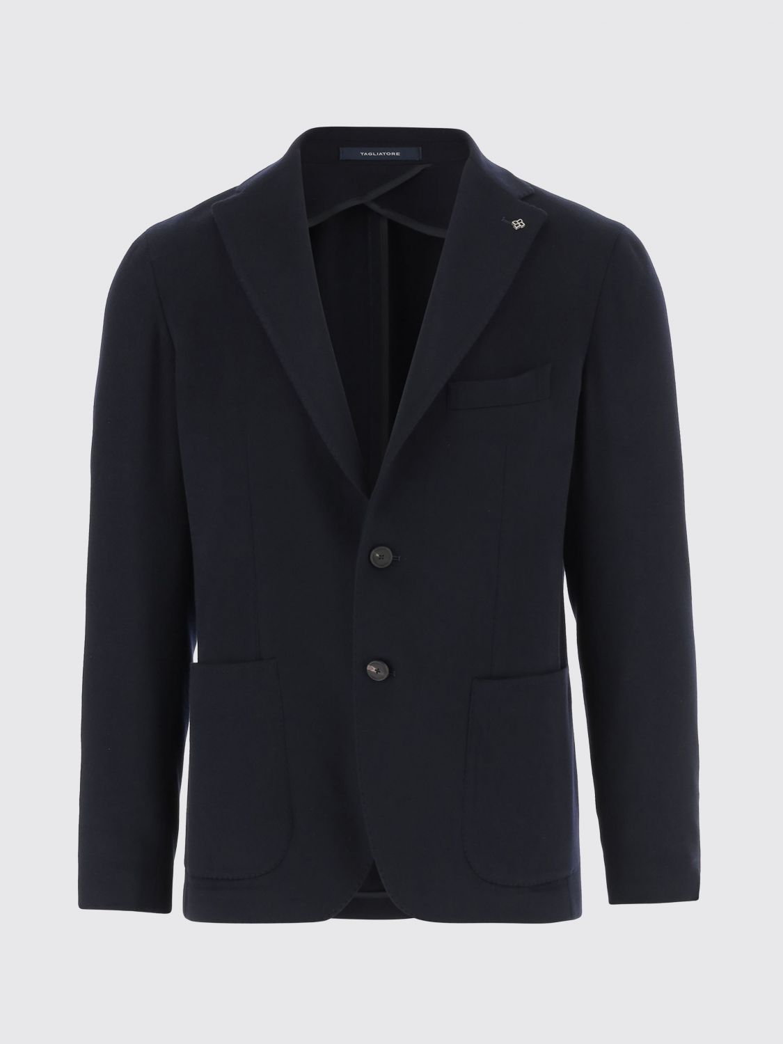Tagliatore Men Navy Blue Single-breasted Blazer, 44 Luxury Blazers For Men Darveys In Black