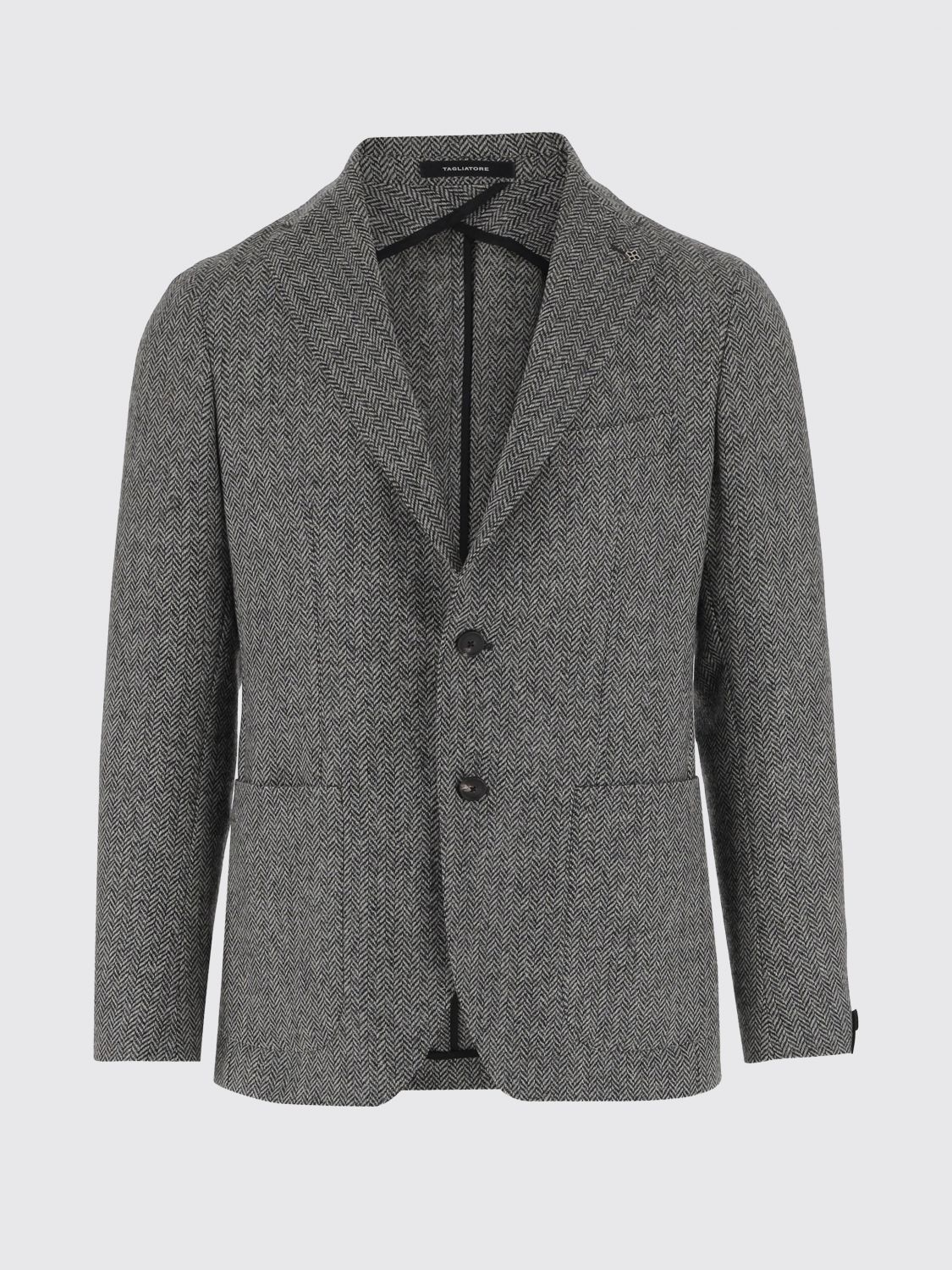 Tagliatore Men Dark Grey Tweed Single-breasted Blazer, 40 Luxury Blazers For Men Darveys In Gray