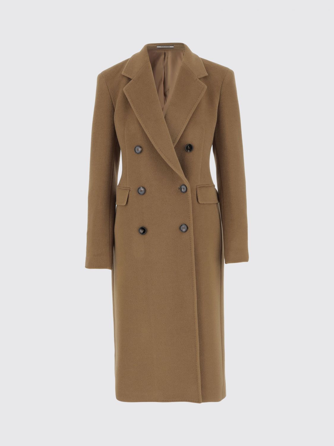 Tagliatore 'meryl' Double-breasted Coat In Brown