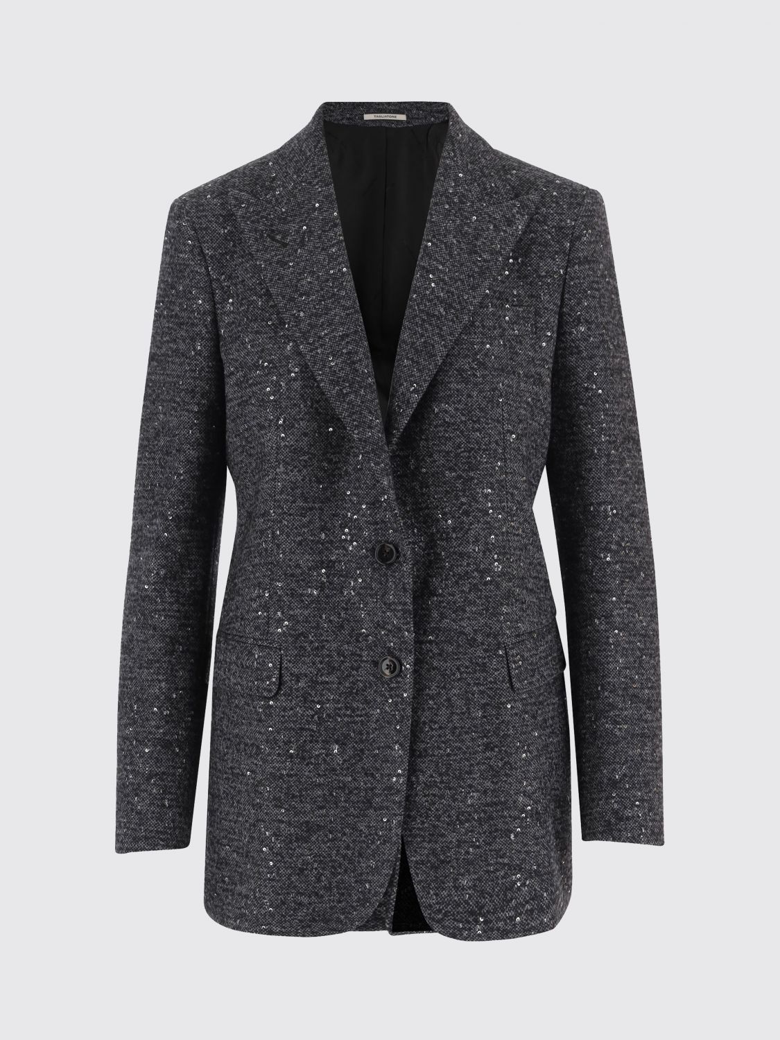 Tagliatore Women Black Single-breasted Blazer, Xl Luxury Blazers For Women Darveys In Black