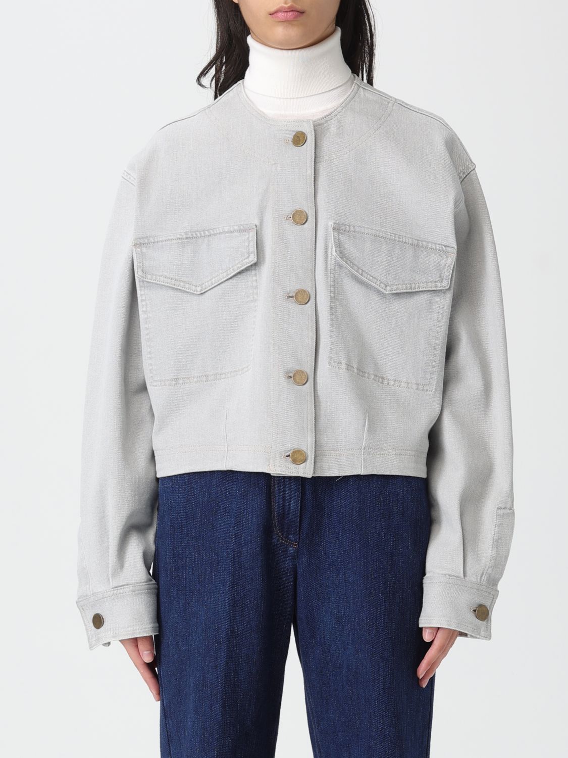 Forte Forte Jacket Woman Color Grey In Gray