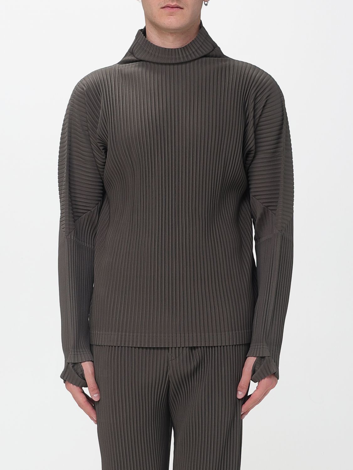 Issey Miyake Sweater Homme Plisse' Men Color Grey In Gray