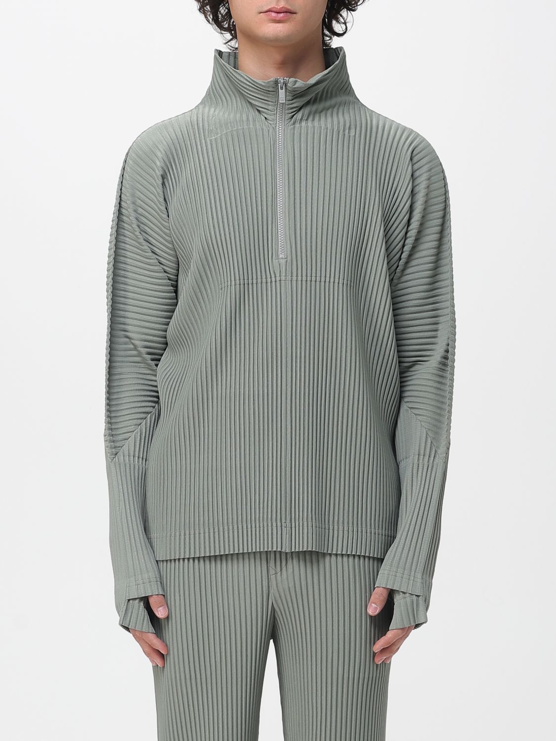 Issey Miyake Sweater Homme Plisse'  Men Color Green