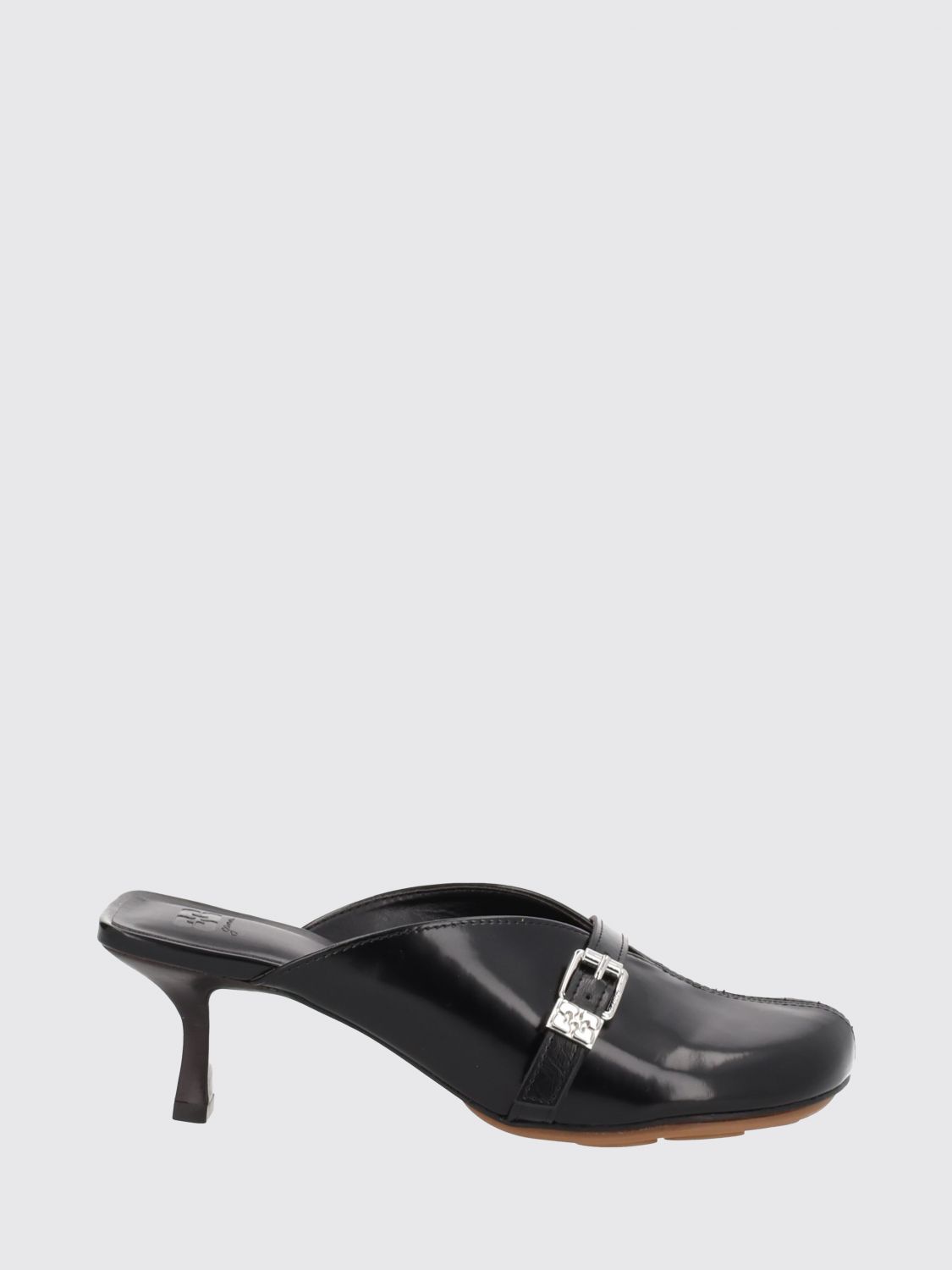 Ganni Mules With Heels In Black