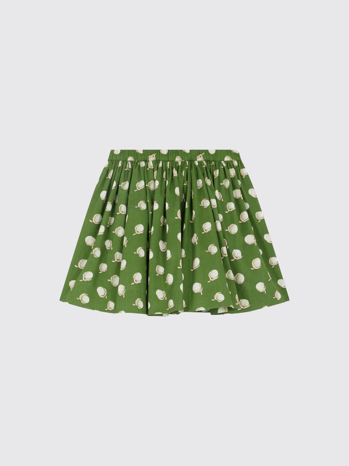 Bonpoint Suzon Skirt In Green With Floral Print In Green