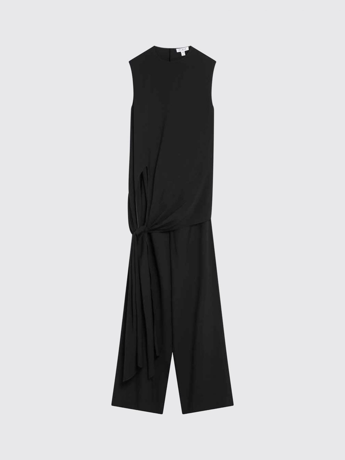 Alaïa Full Jumpsuit With A Belt At The Waist In Black