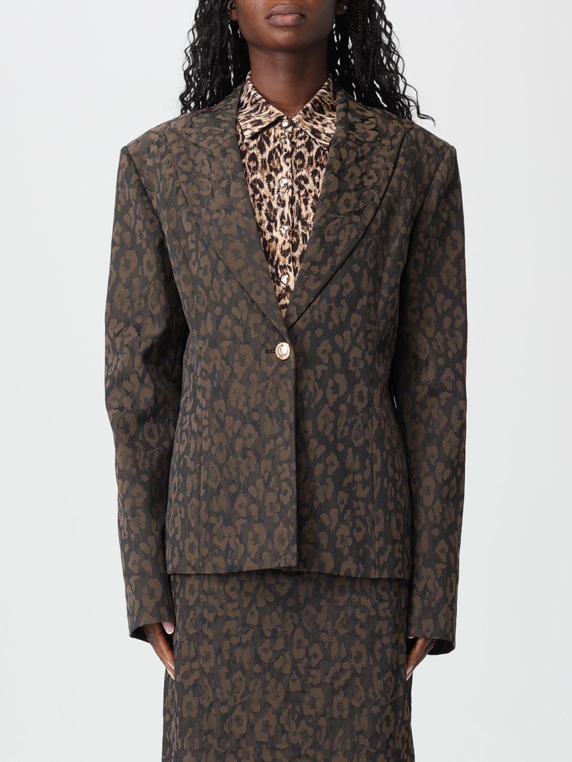 Just Cavalli Blazer  Woman Color Brown In Multi