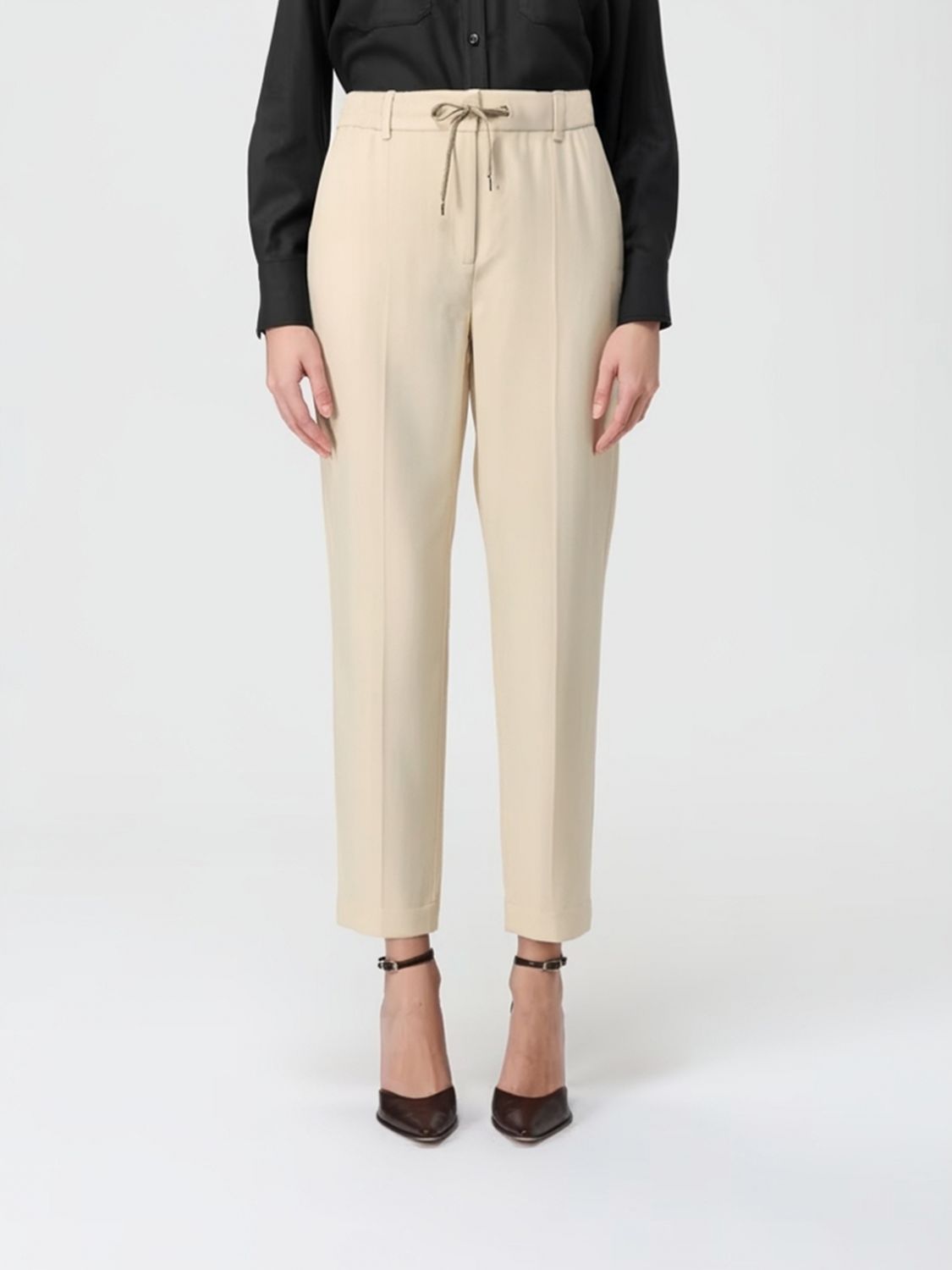 Eleventy Pants Woman Color White In Neutral