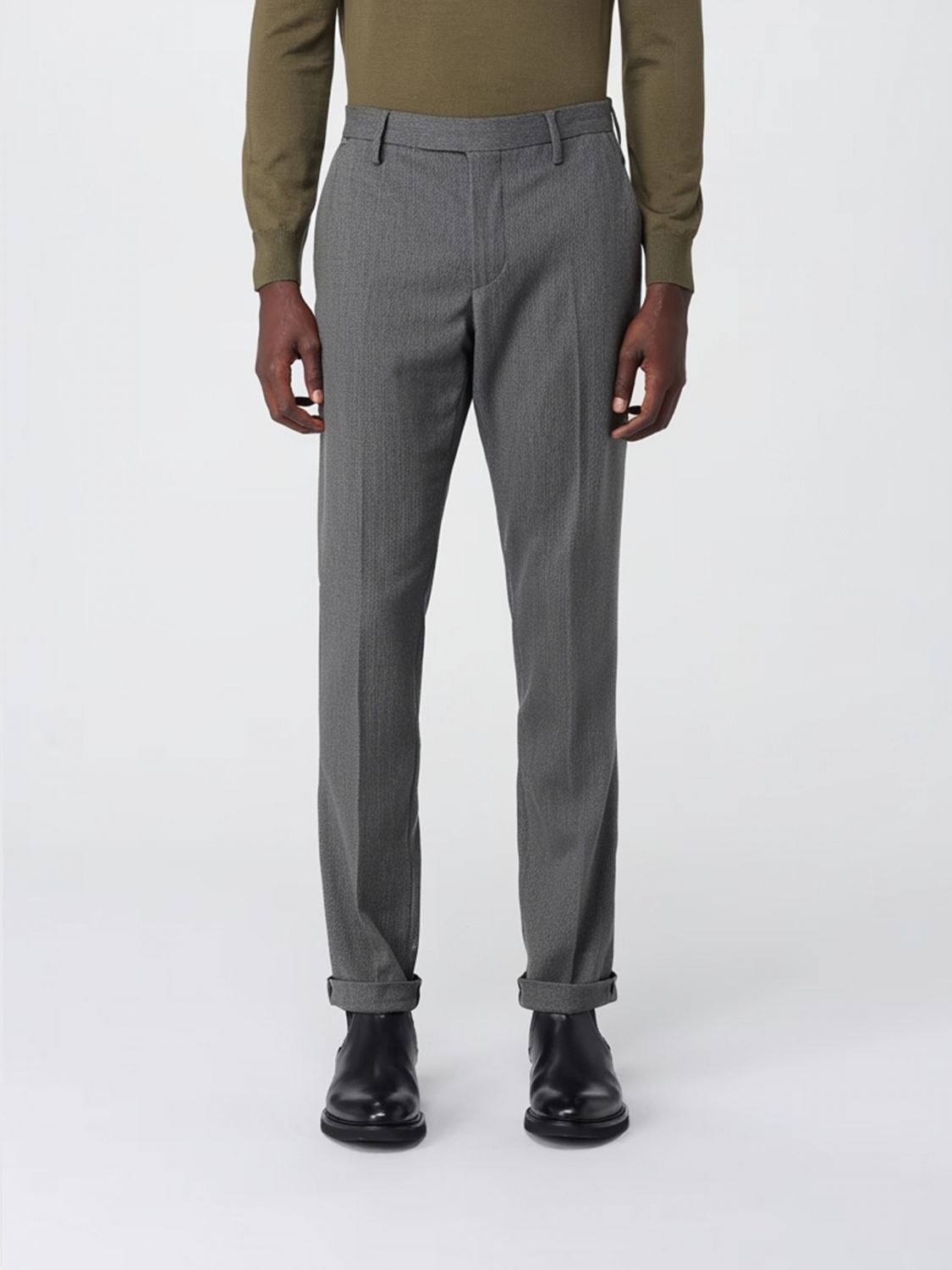 Dondup Pants Men Color Grey In Multi
