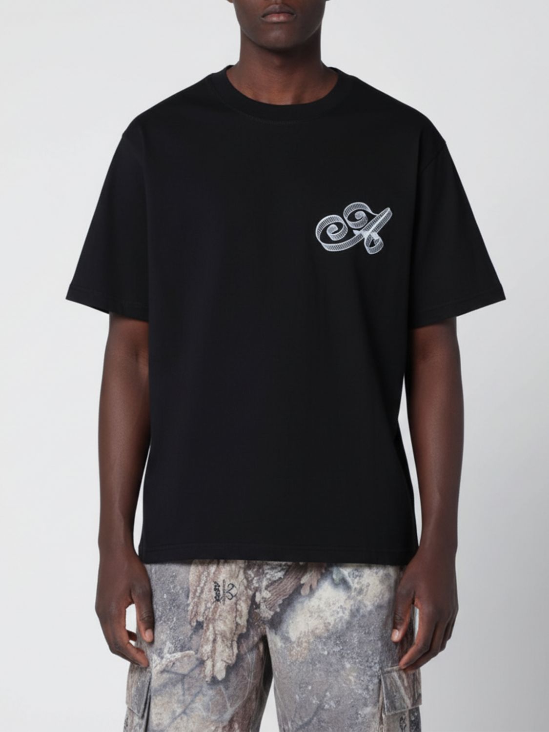 Awake Ny Black Cotton T-shirt With Logo In Black