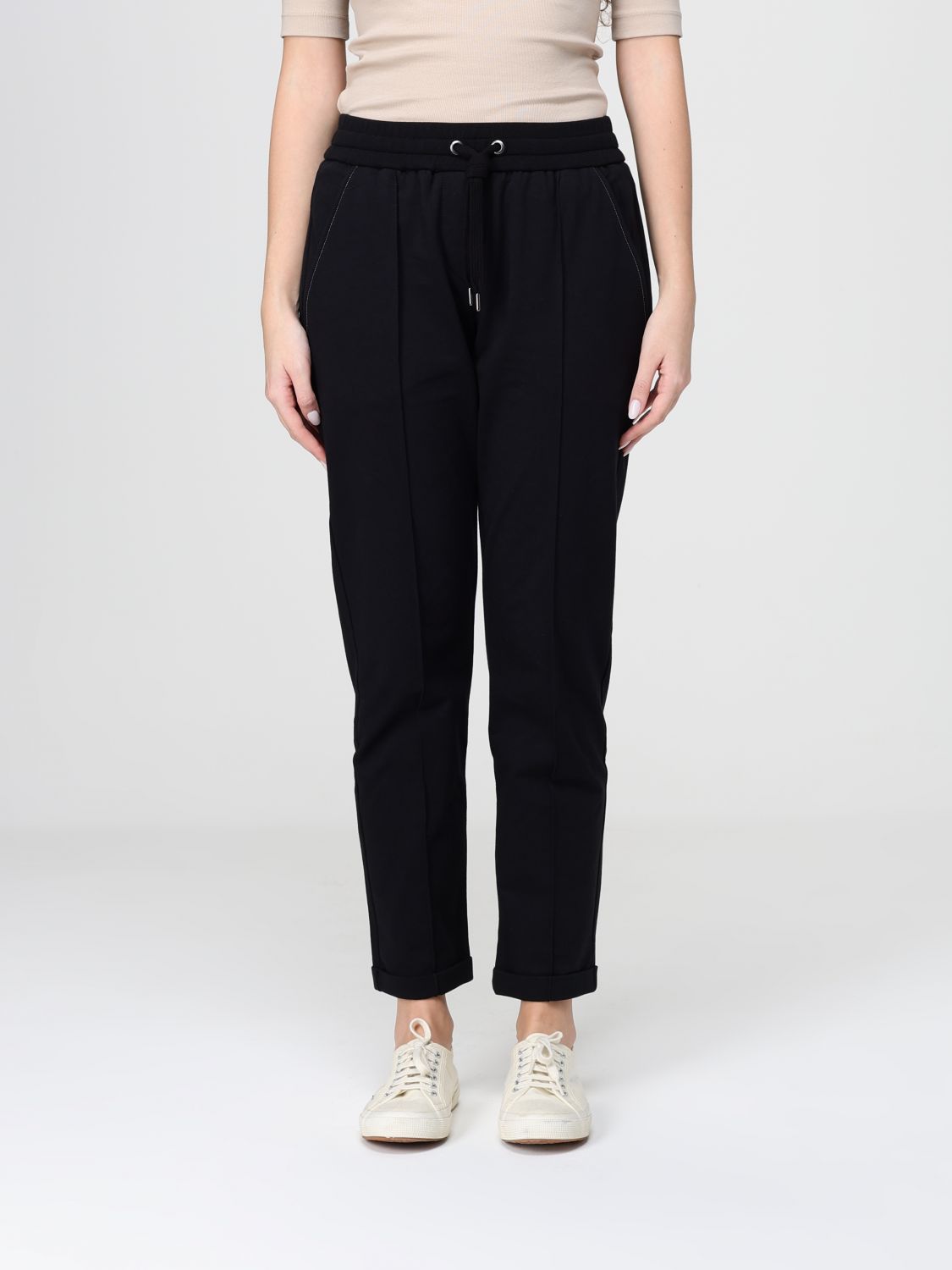 BRUNELLO CUCINELLI BRUNELLO CUCINELLI Pants Woman color Black　BRUNELLO CUCINELLI パンツ ウーマン カラー ブラック