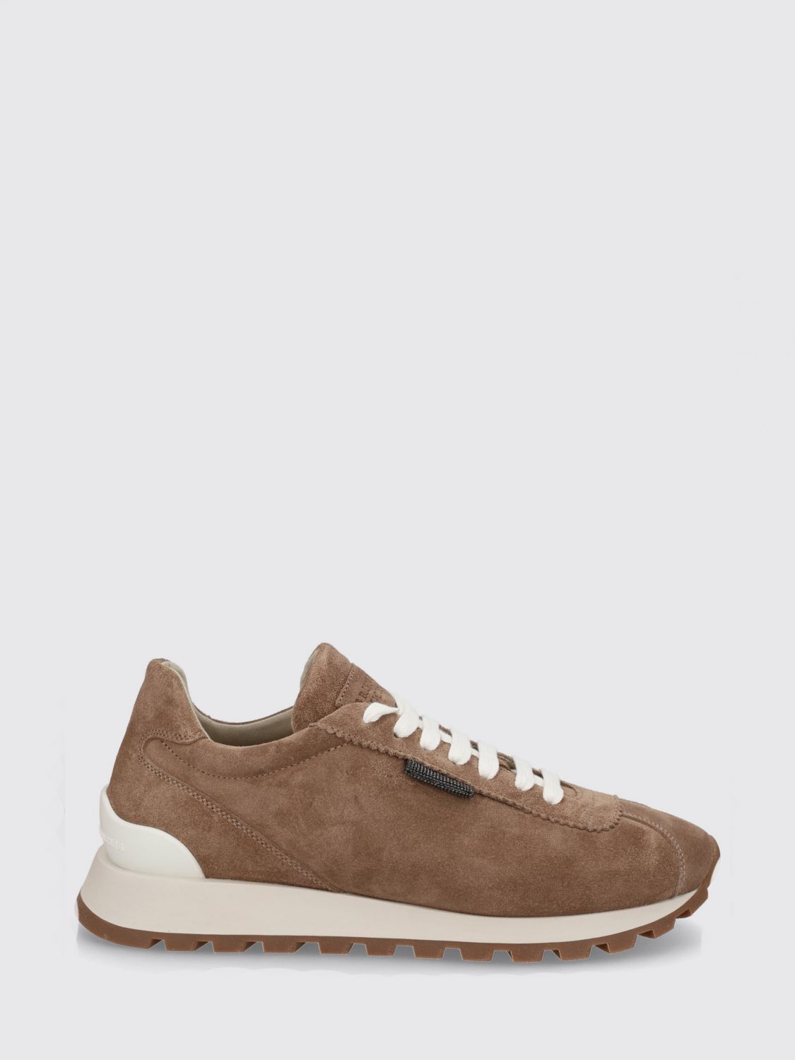 BRUNELLO CUCINELLI Sneakers in camoscio con dettaglio monile