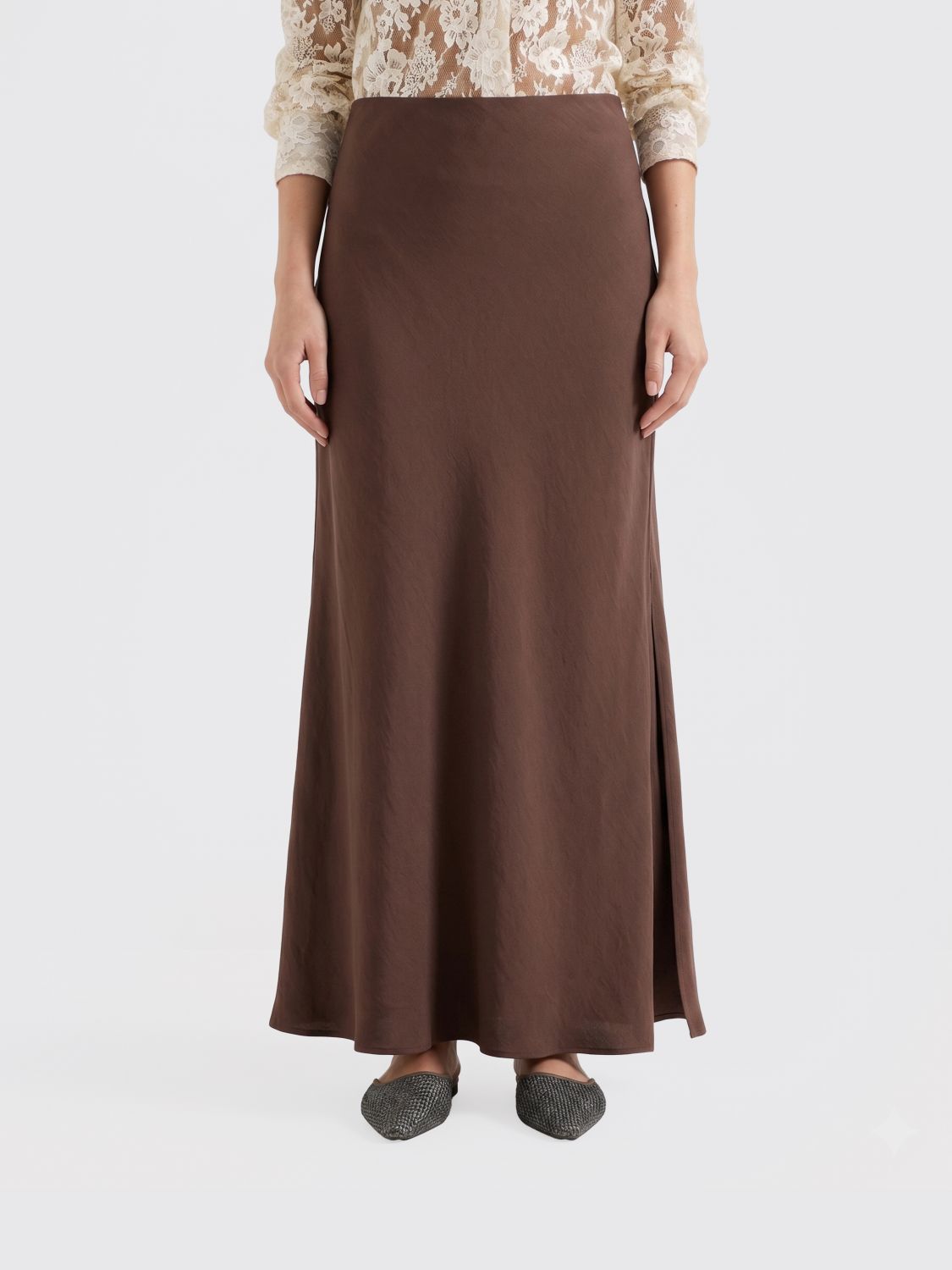 BRUNELLO CUCINELLI BRUNELLO CUCINELLI Skirt Woman color Cocoa　BRUNELLO CUCINELLI スカート ウーマンカラー ココア