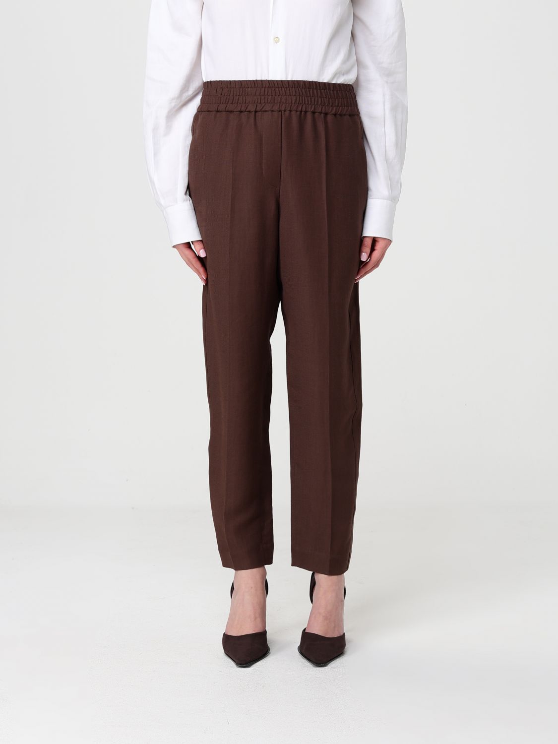Brunello Cucinelli Pants Woman color Brown