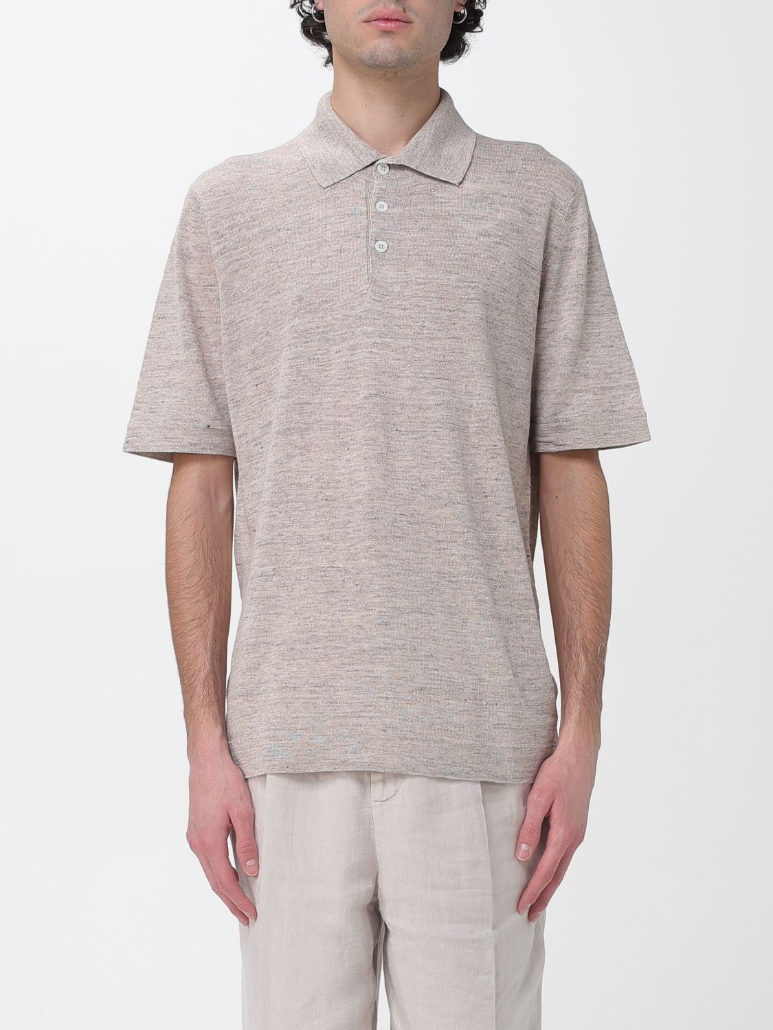 BRUNELLO CUCINELLI Polo Herren Farbe Sand