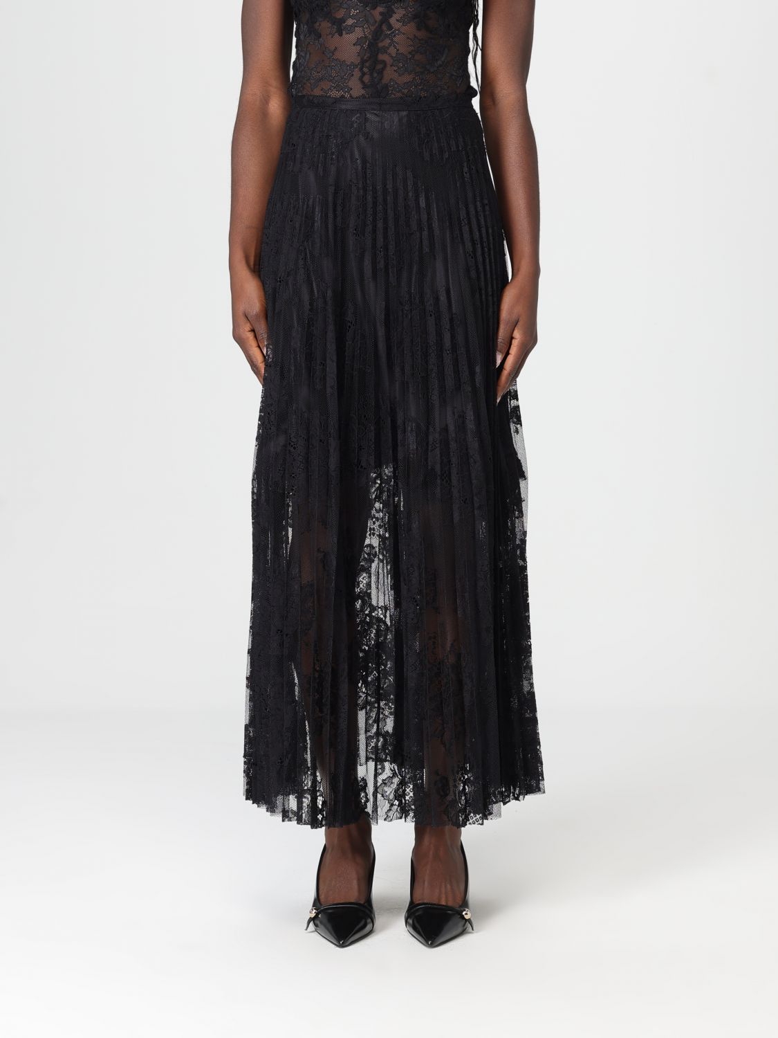 Gonna midi plissettato Ermanno Scervino Life in pizzo