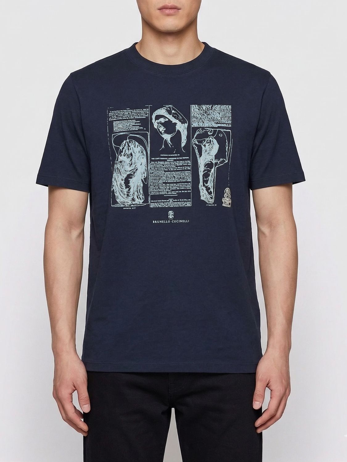 BRUNELLO CUCINELLI T-Shirt Herren Farbe Blau