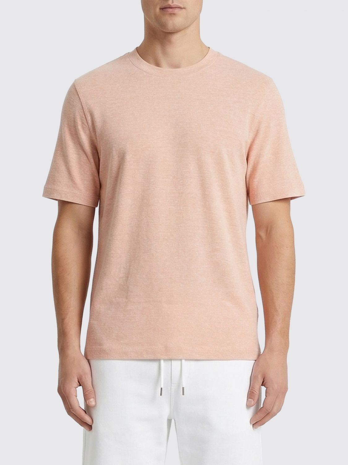 BRUNELLO CUCINELLI T-Shirt Men color Pink　BRUNELLO CUCINELLI Tシャツ メンズ カラー ピンク BRUNELLO
