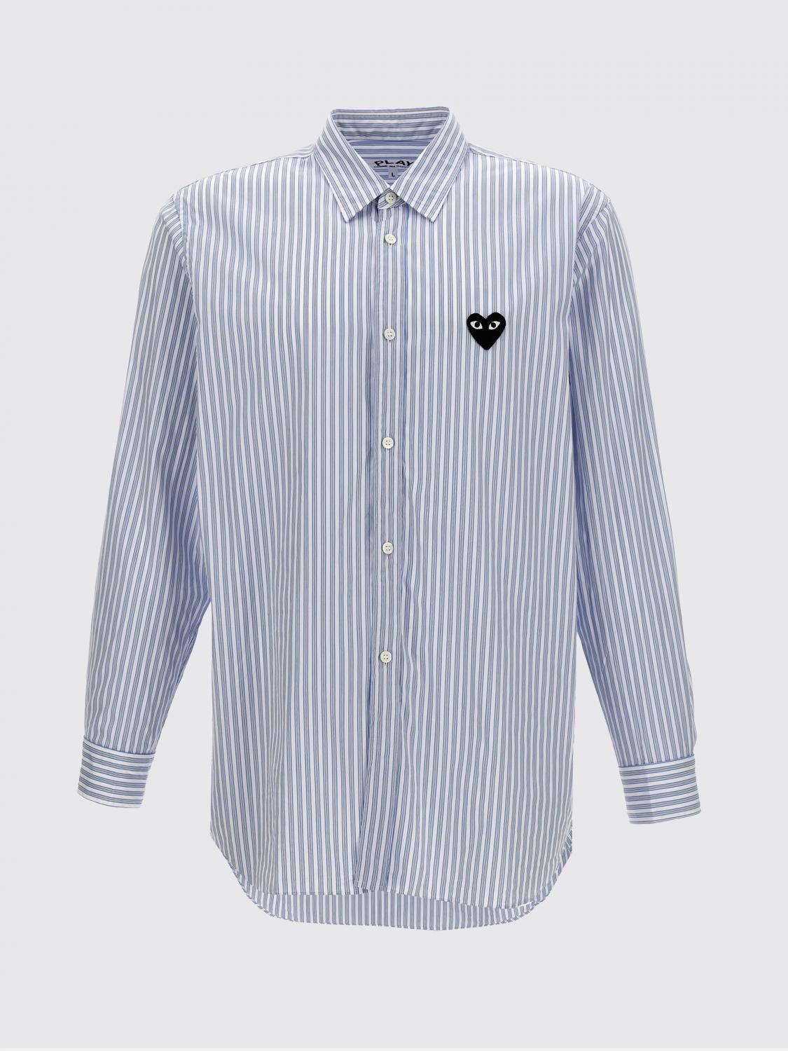 Camicia Comme Des Garçons Play in cotone e lana a righe
