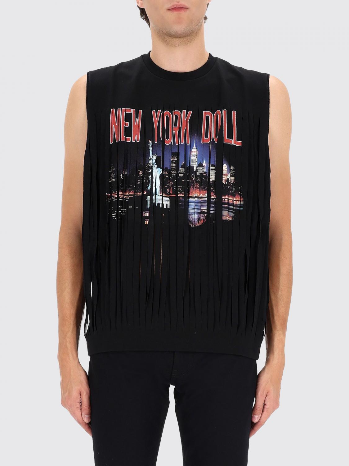 Dsquared2 Fringed Graphic T-shirt In Black