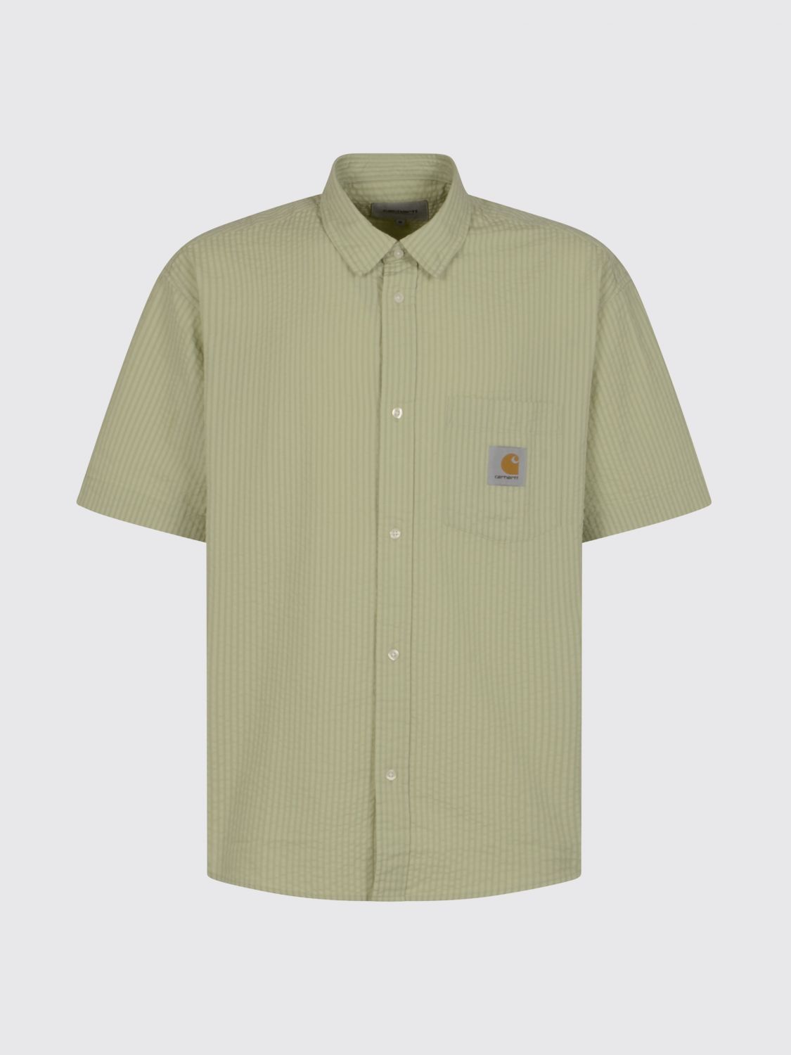 Carhartt Striped Chest-pocket Shirt In Green