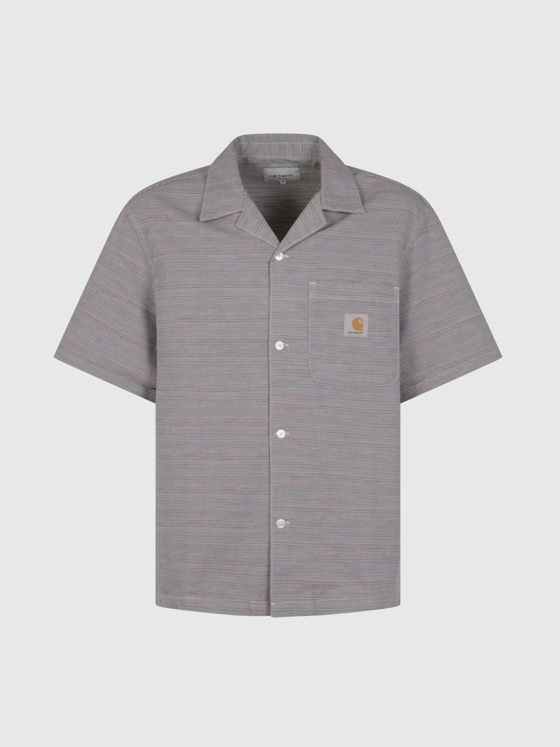 Carhartt Short Sleeve Shirt Chest Pocket In Gray