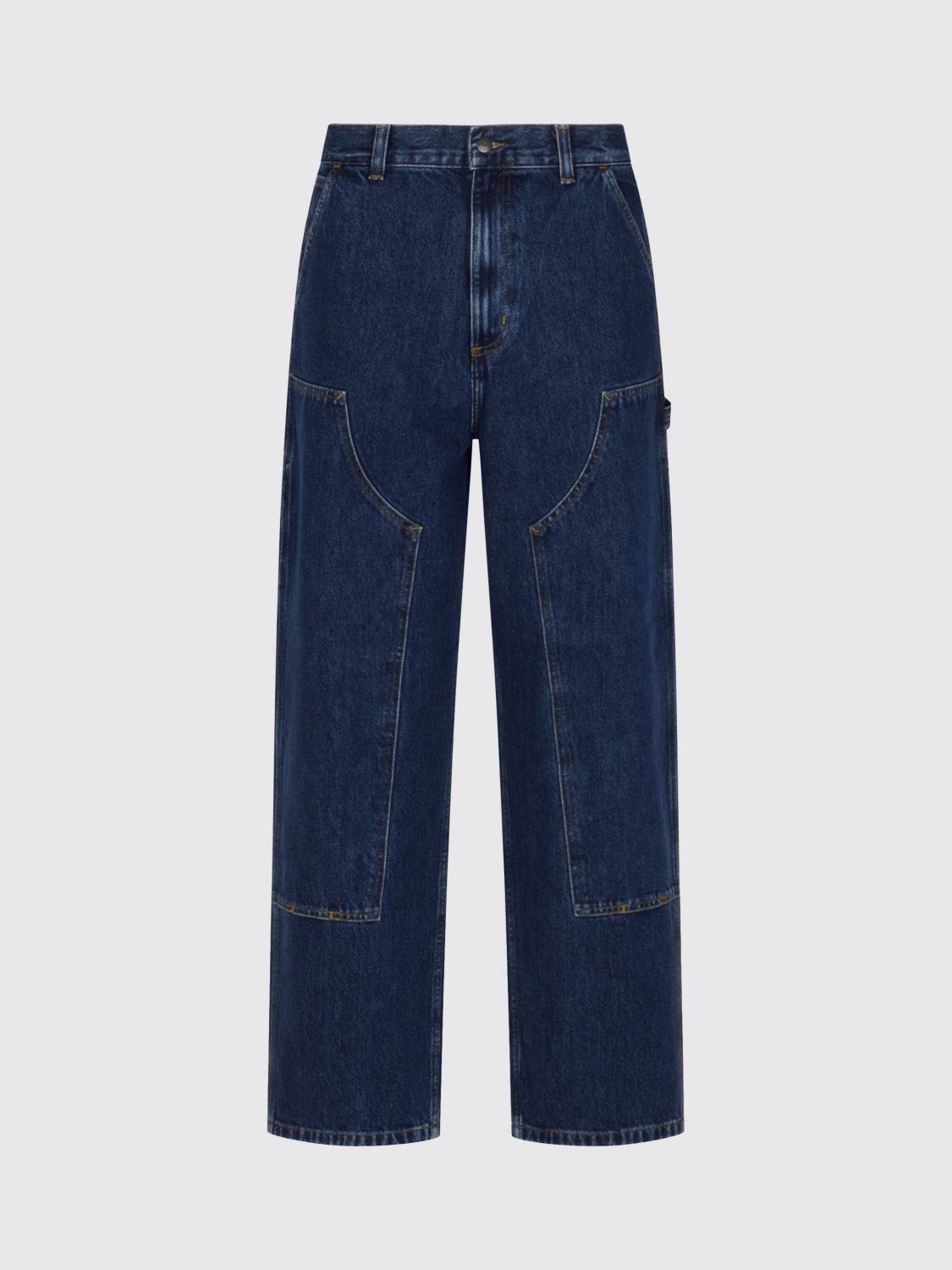 Carhartt Patch-pockets Cotton Denim In Blue