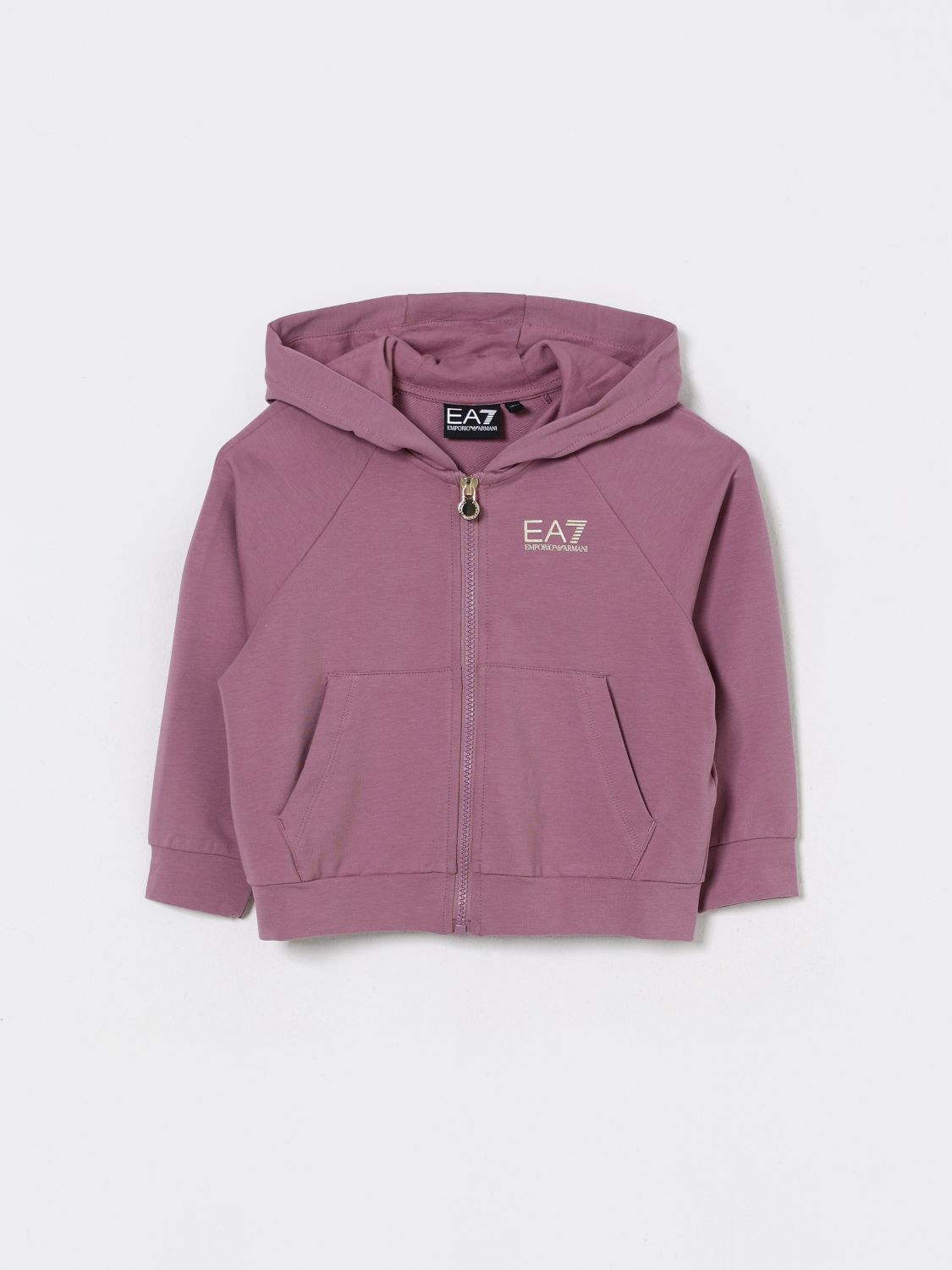 Ea7 Sweater Kids Color Pink In Purple