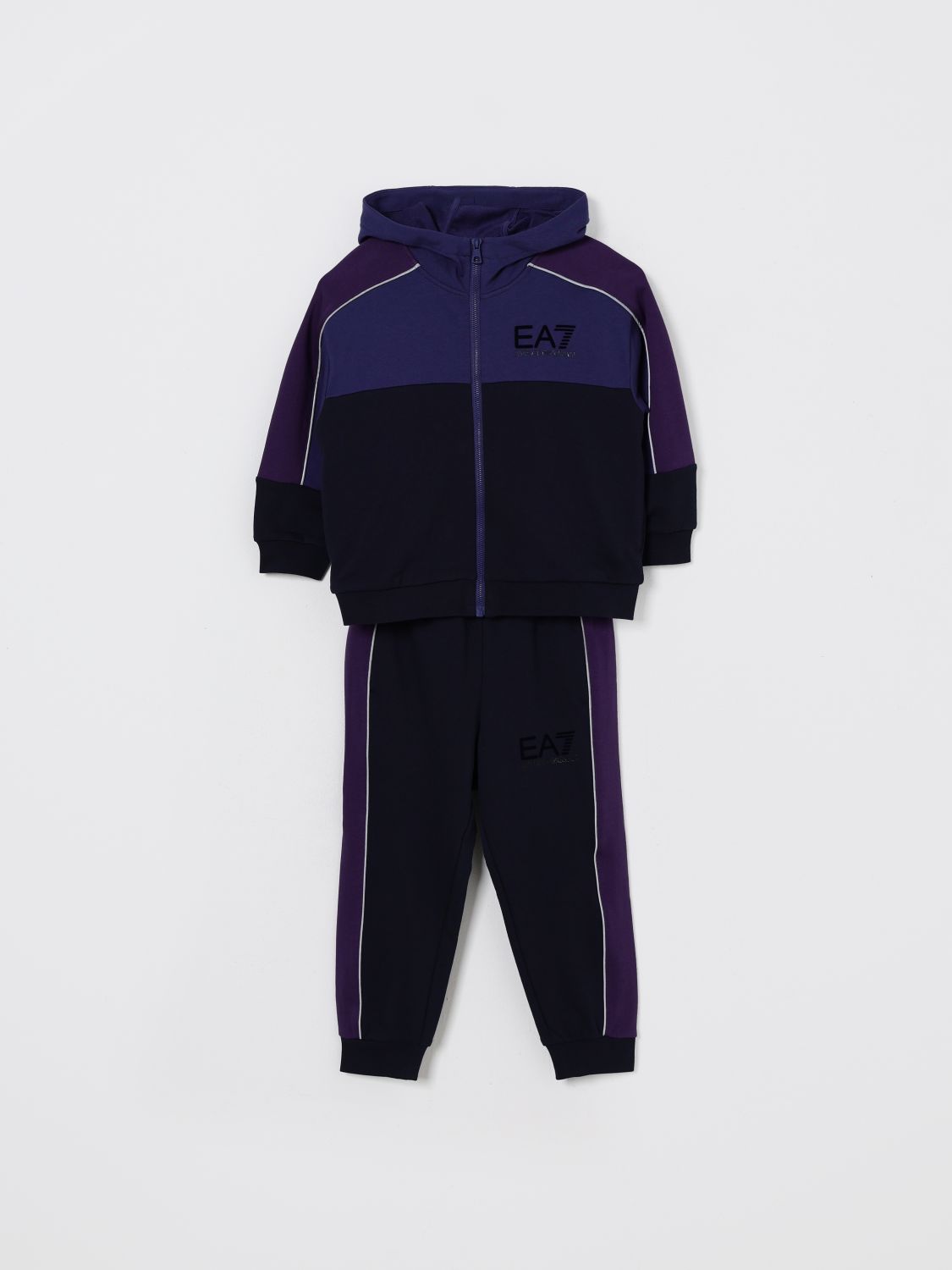 Ea7 Tracksuit  Kids Color Blue In Multi