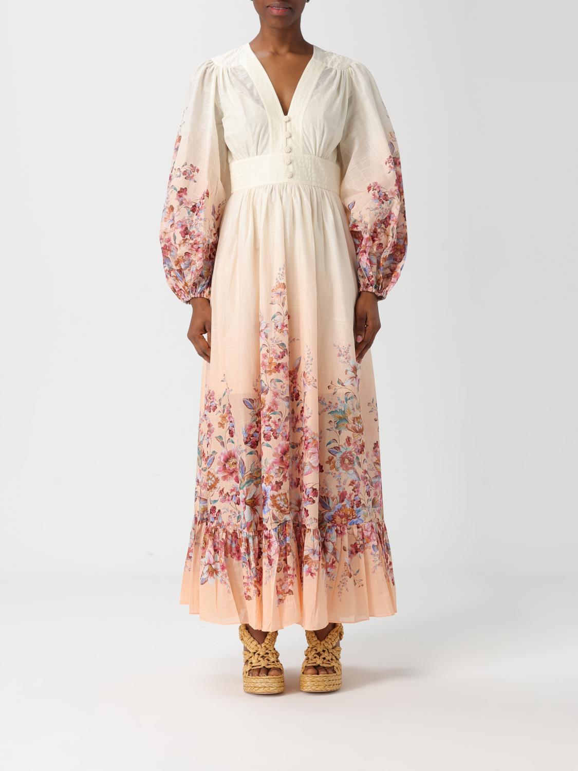 Zimmermann Awaken Plunge Maxi Dress Women In Multi