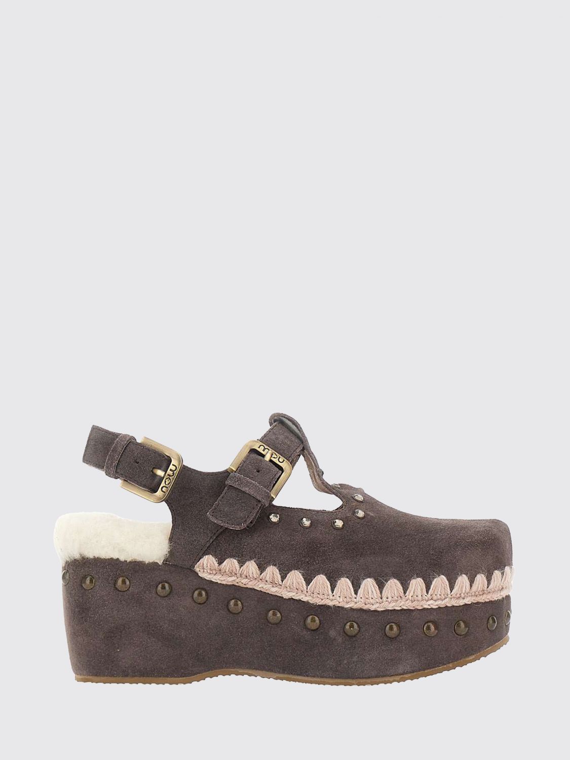 Mou 70mm Suede Pumps In Brown