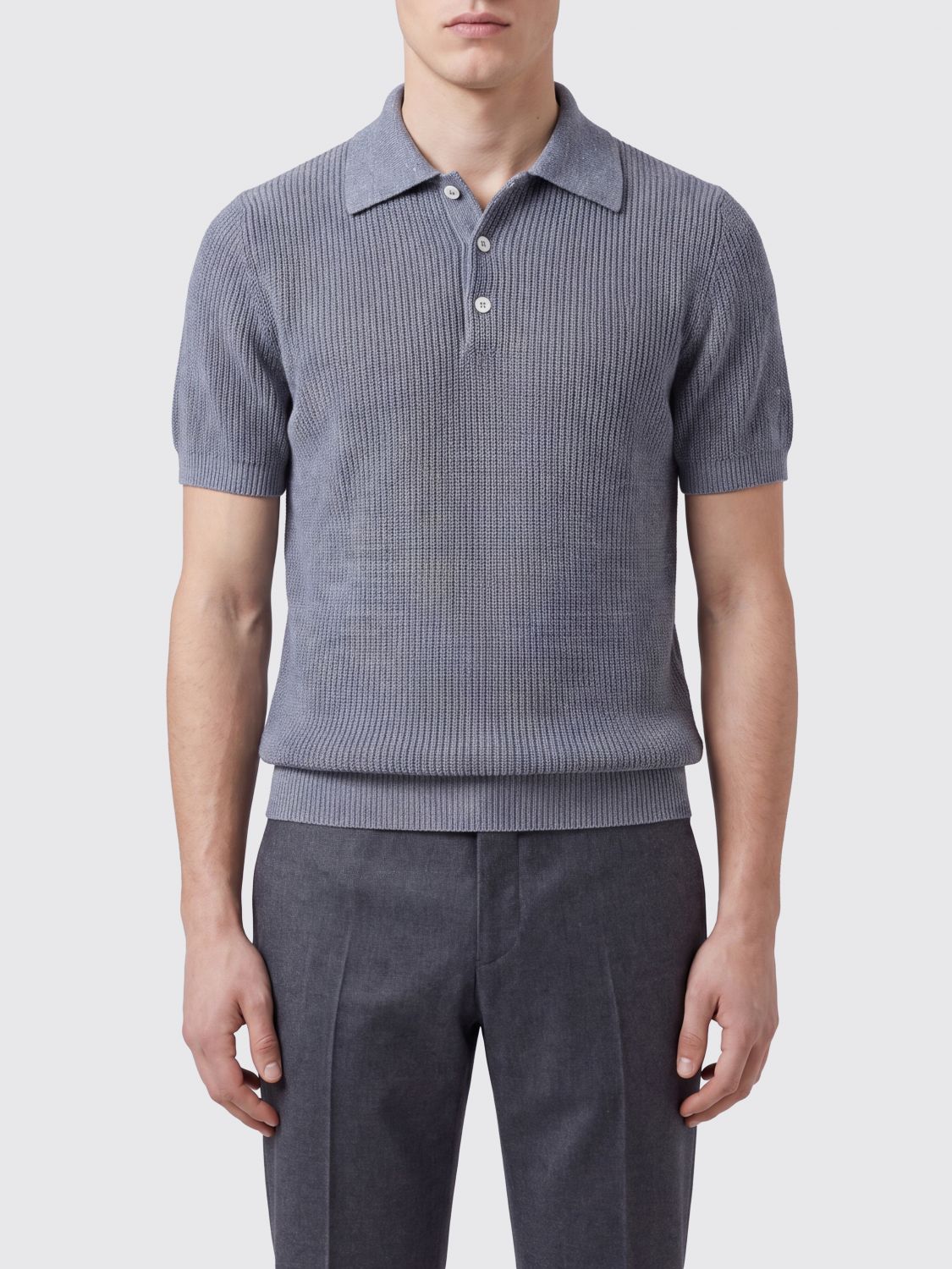 BRUNELLO CUCINELLI Polo in maglia di cotone